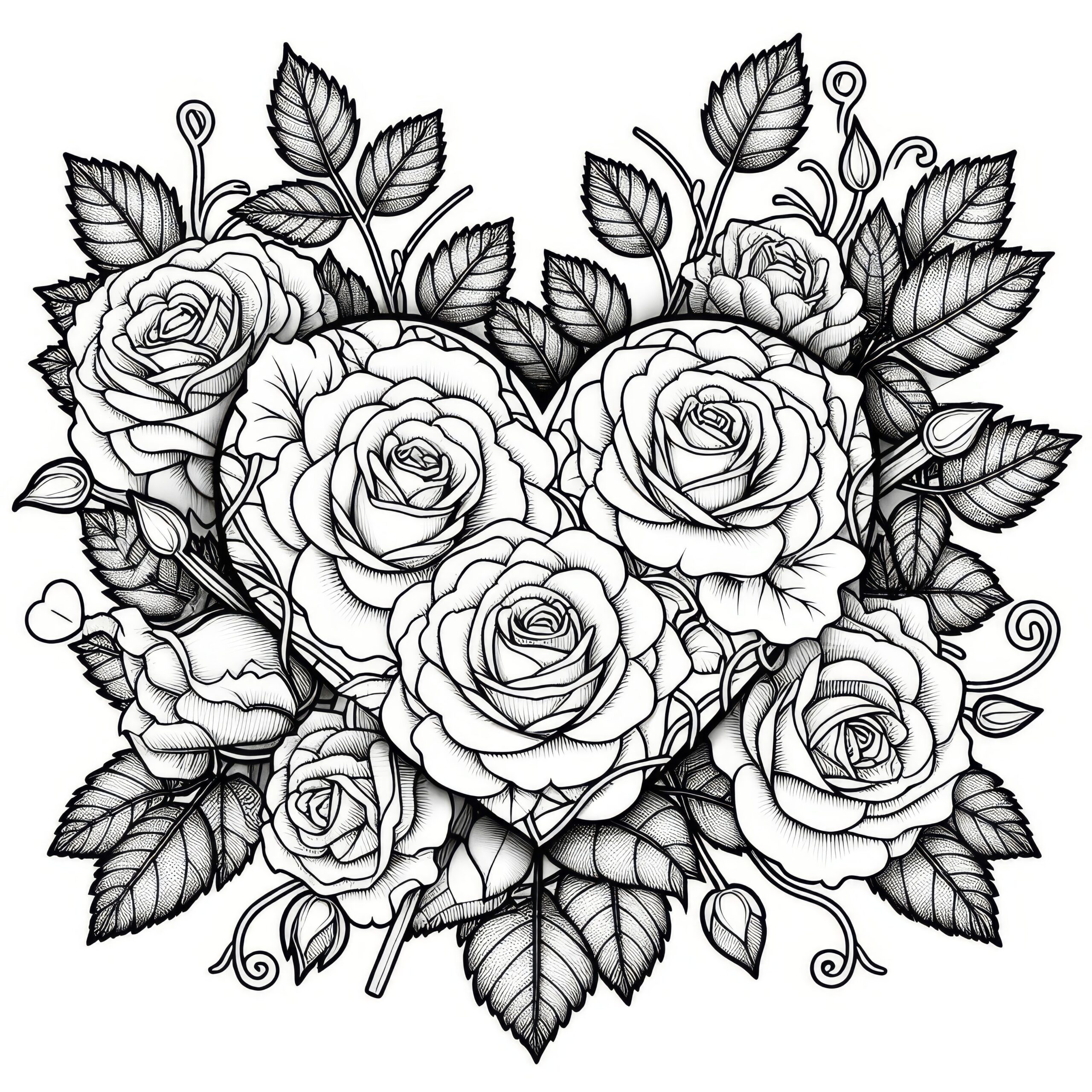 rose colouring in pages rose colouring in pages