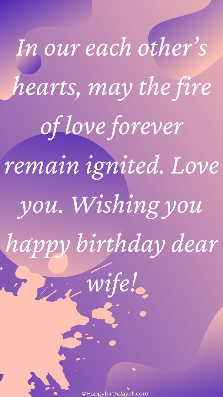 Heart Touching Birthday Wishes For Wife