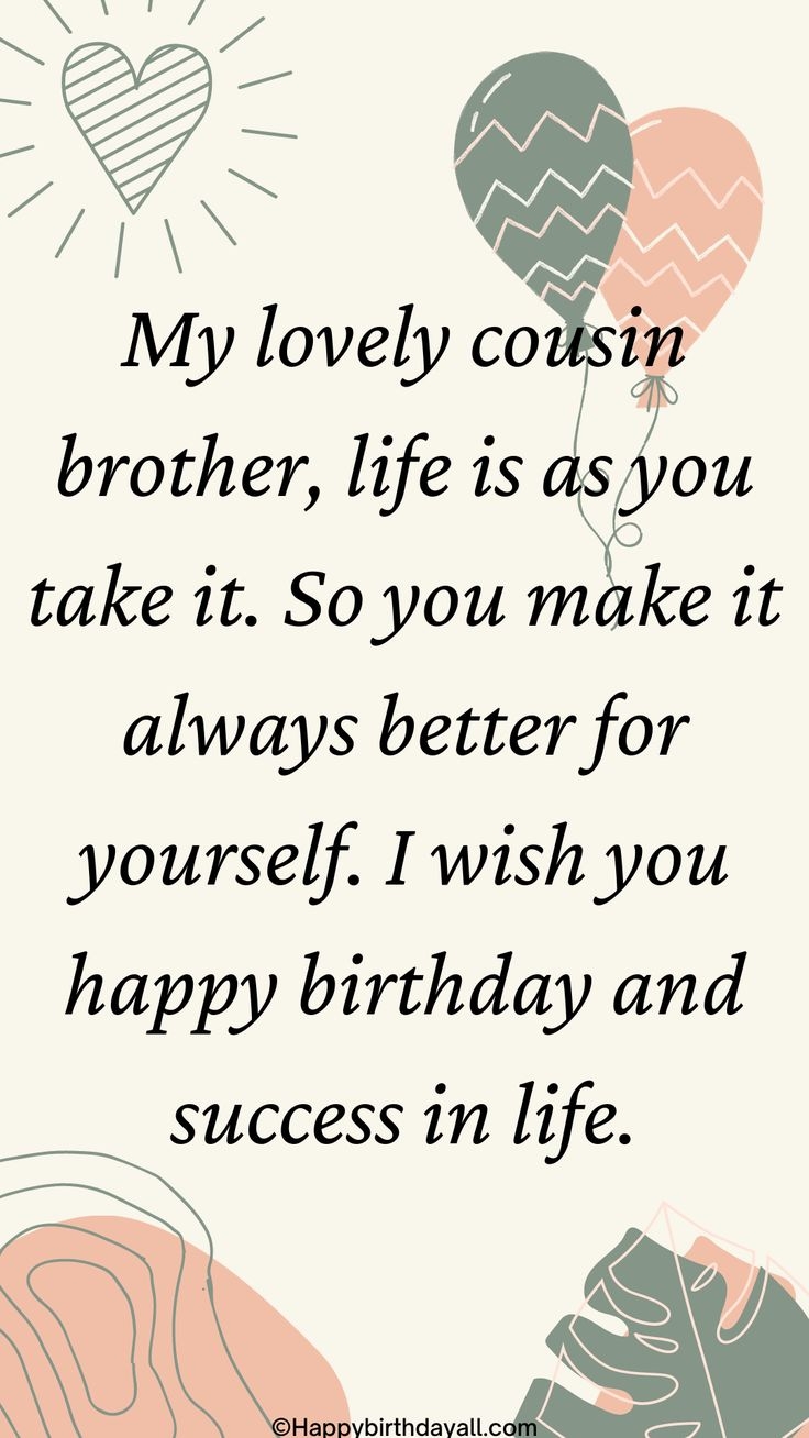 Birthday Wishes For Cousin Brother