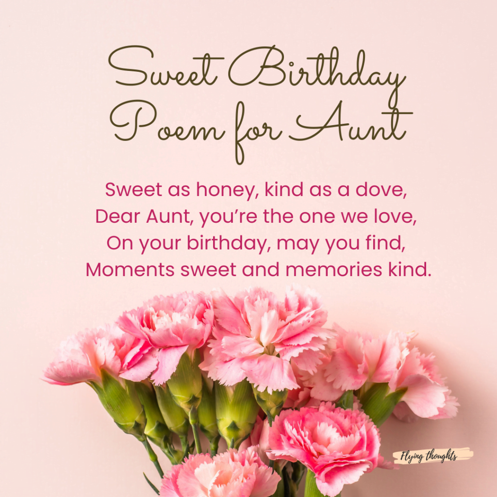 Heartwarming Birthday Poems For Your Aunt Cherishing Bonds With Verse