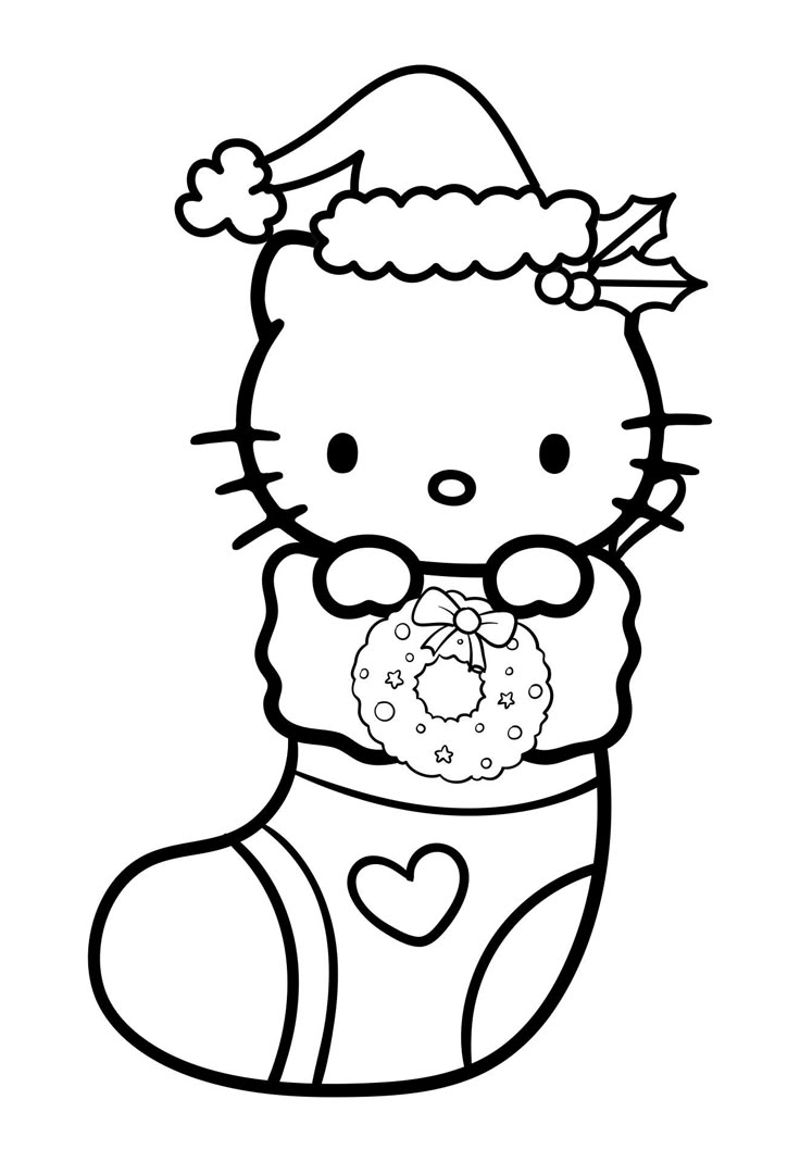 Hello Kitty Christmas Coloring Pages 10 Free PDF Printables Printablee