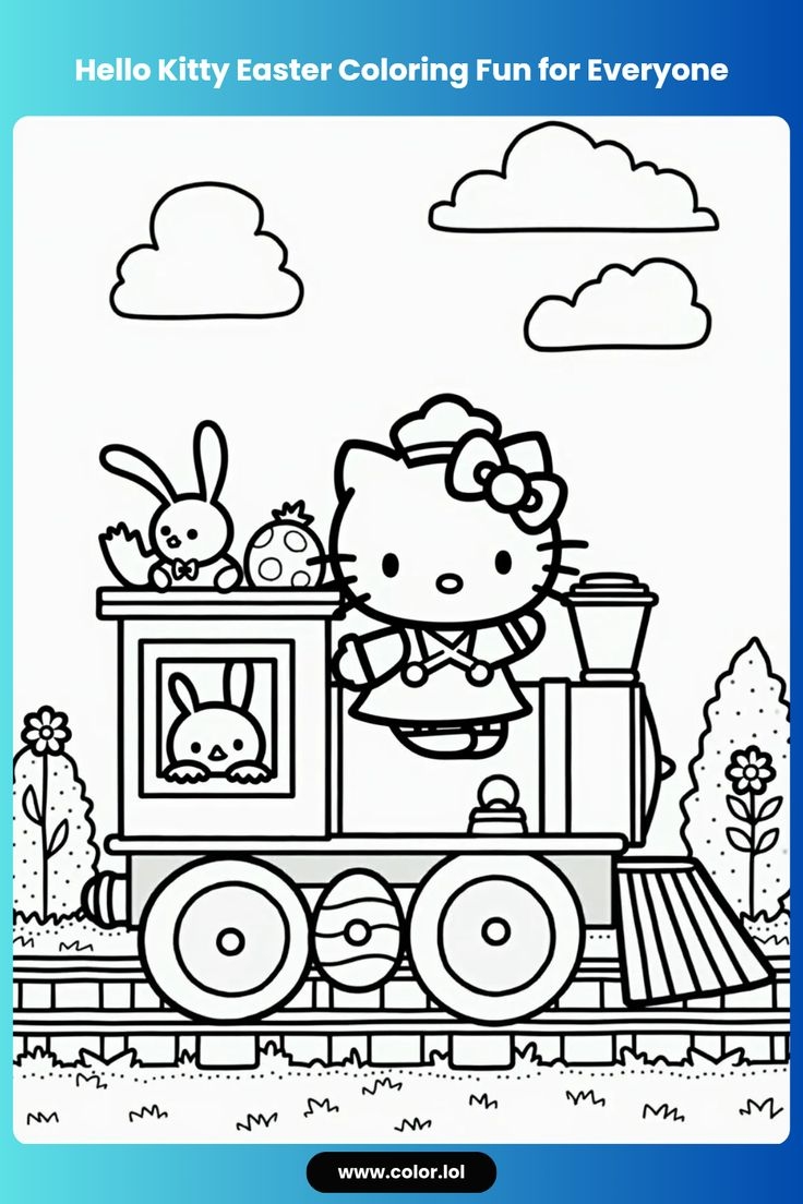 Hello Kitty Easter Coloring Fun For Everyone