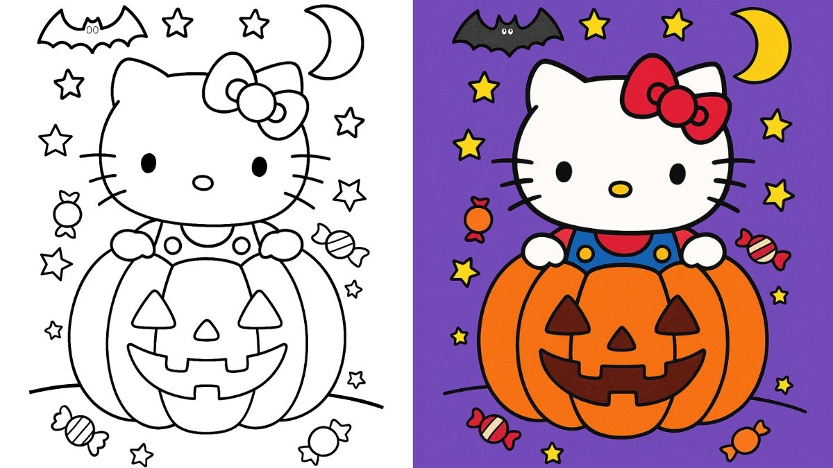 halloween cat coloring sheet