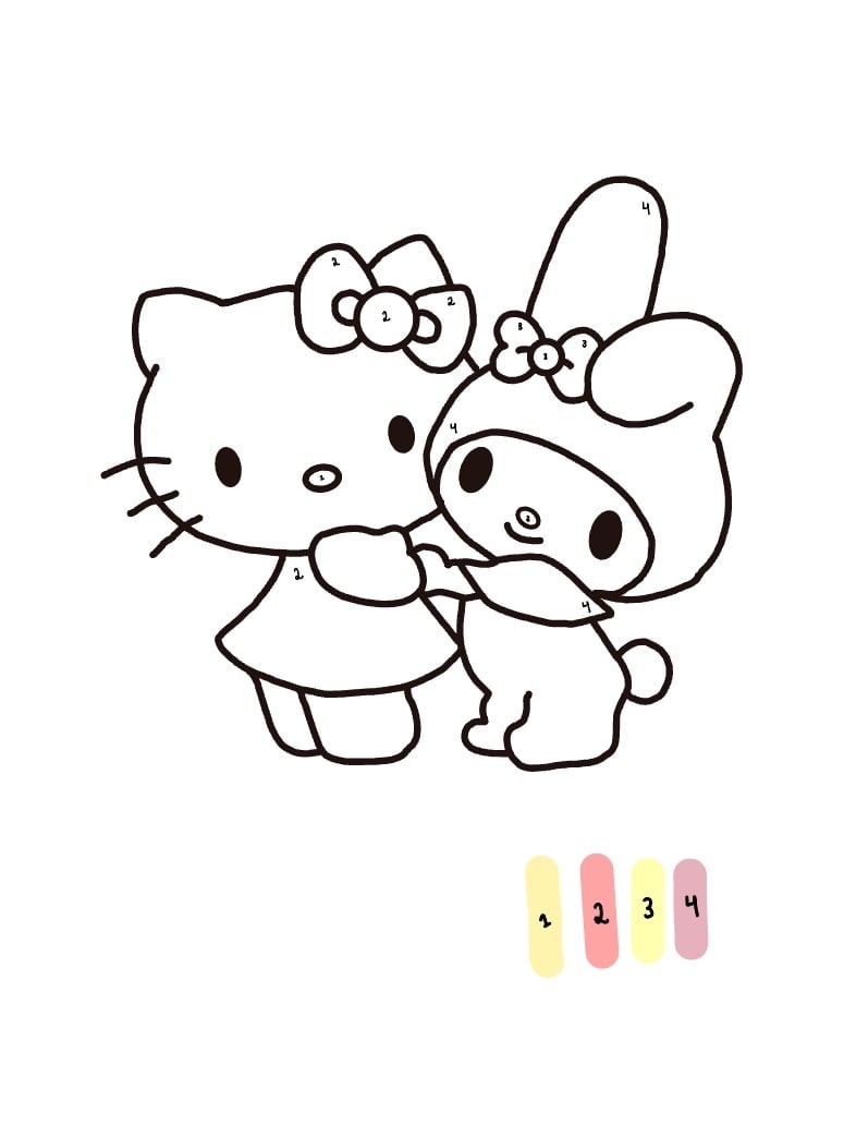 Hello Kitty My Melody Color By Number Notability Gallery Hello Kitty My Melody Color By Number Notability Gallery