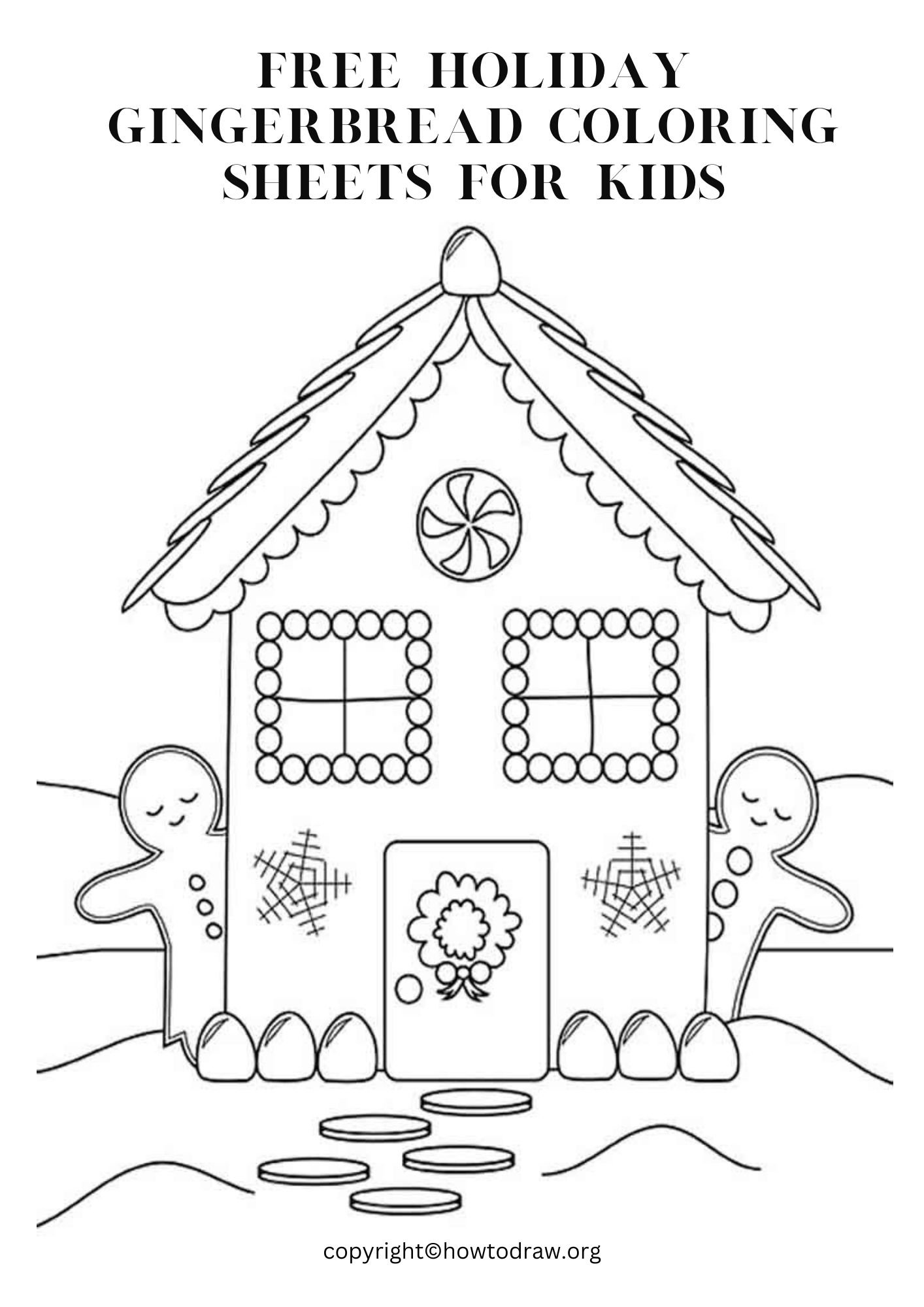 gingerbread house coloring pages