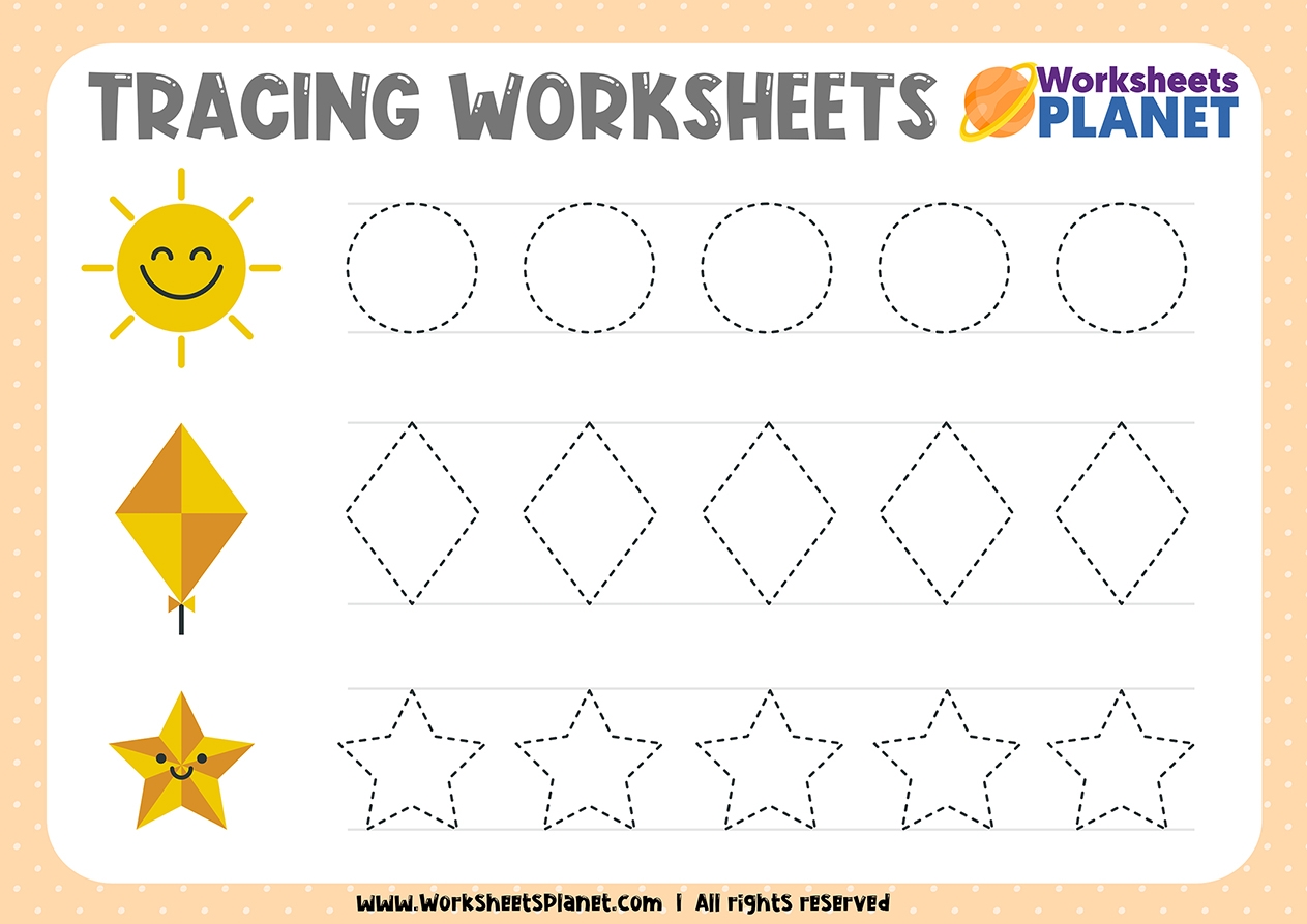 horizontal line tracing worksheets