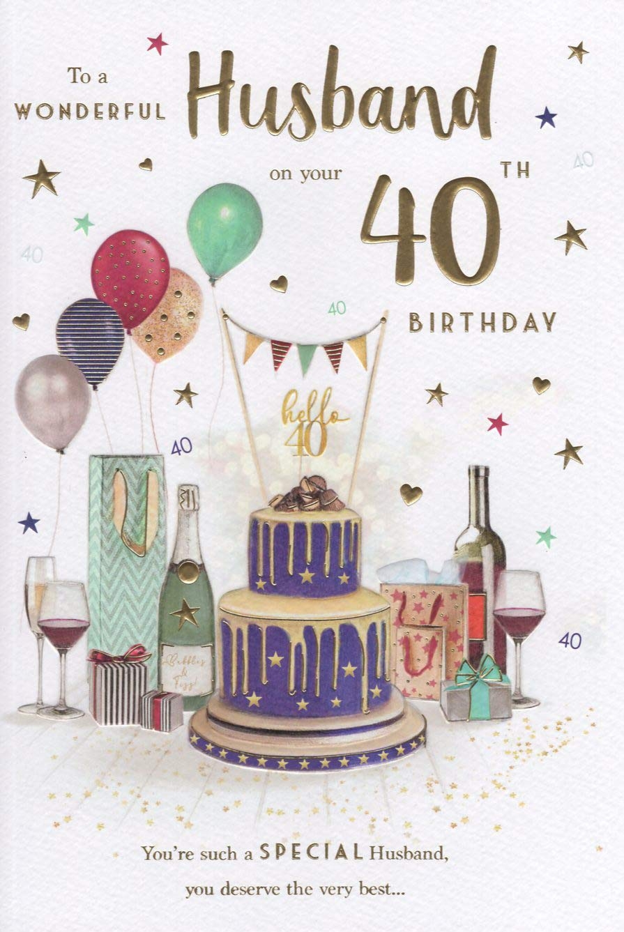 Husband 40th Birthday Birthday Card Greeting Cards Amazon au Husband 40th Birthday Birthday Card Greeting Cards Amazon au