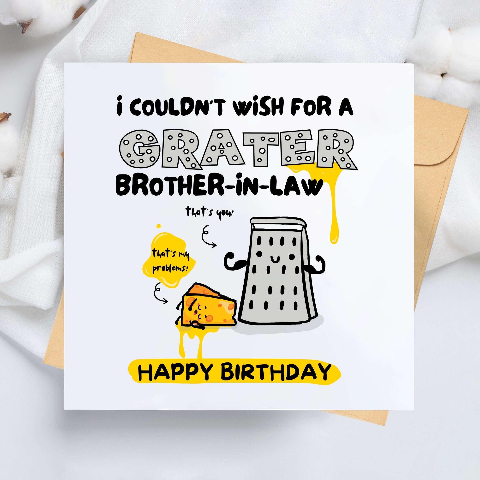 I Couldn t Wish For A Grater Brother In Law Funny Brother In Law Birthday Card Bestie Card Card For Brother In Law Etsy