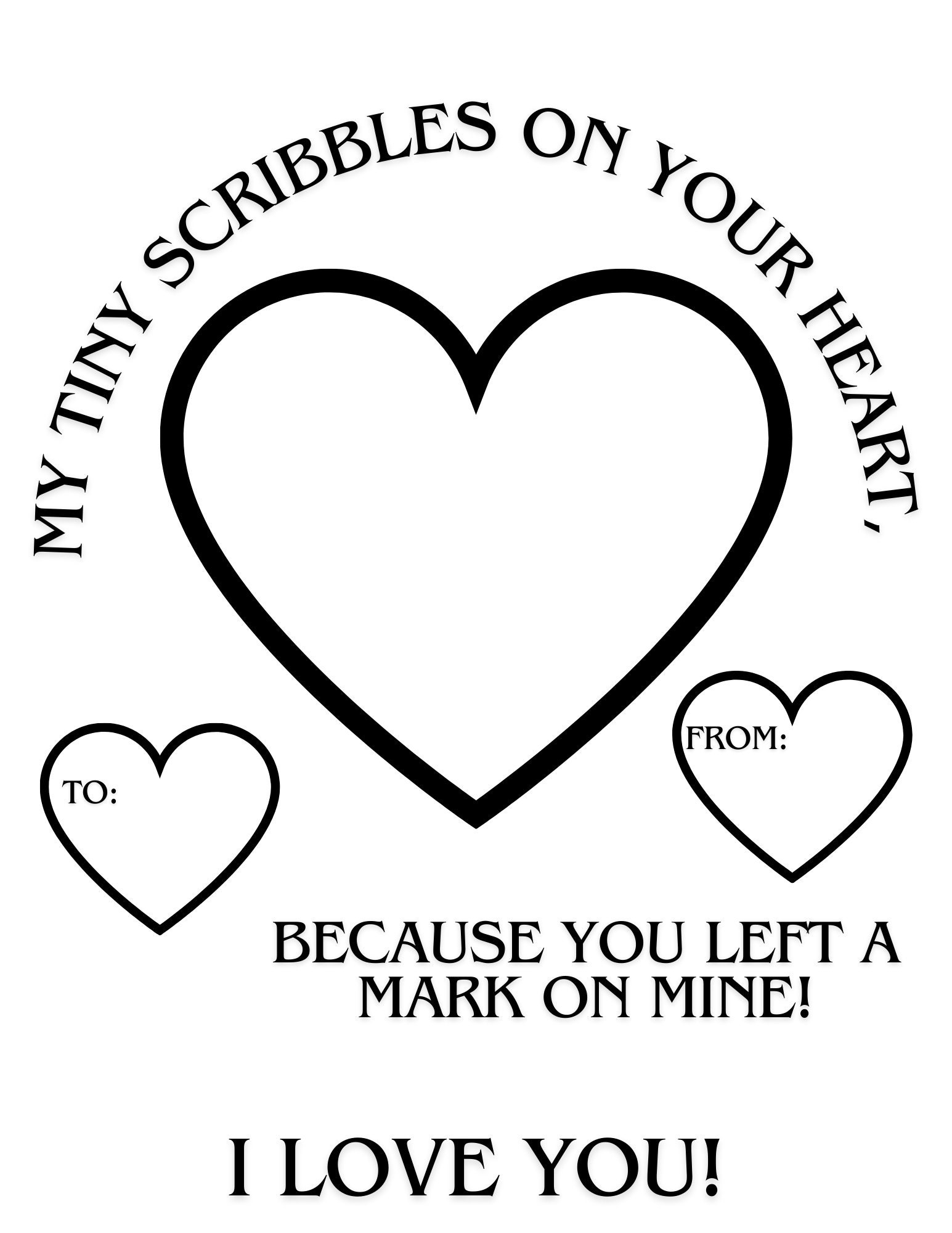 I Love You Coloring Page From Kids Etsy Israel