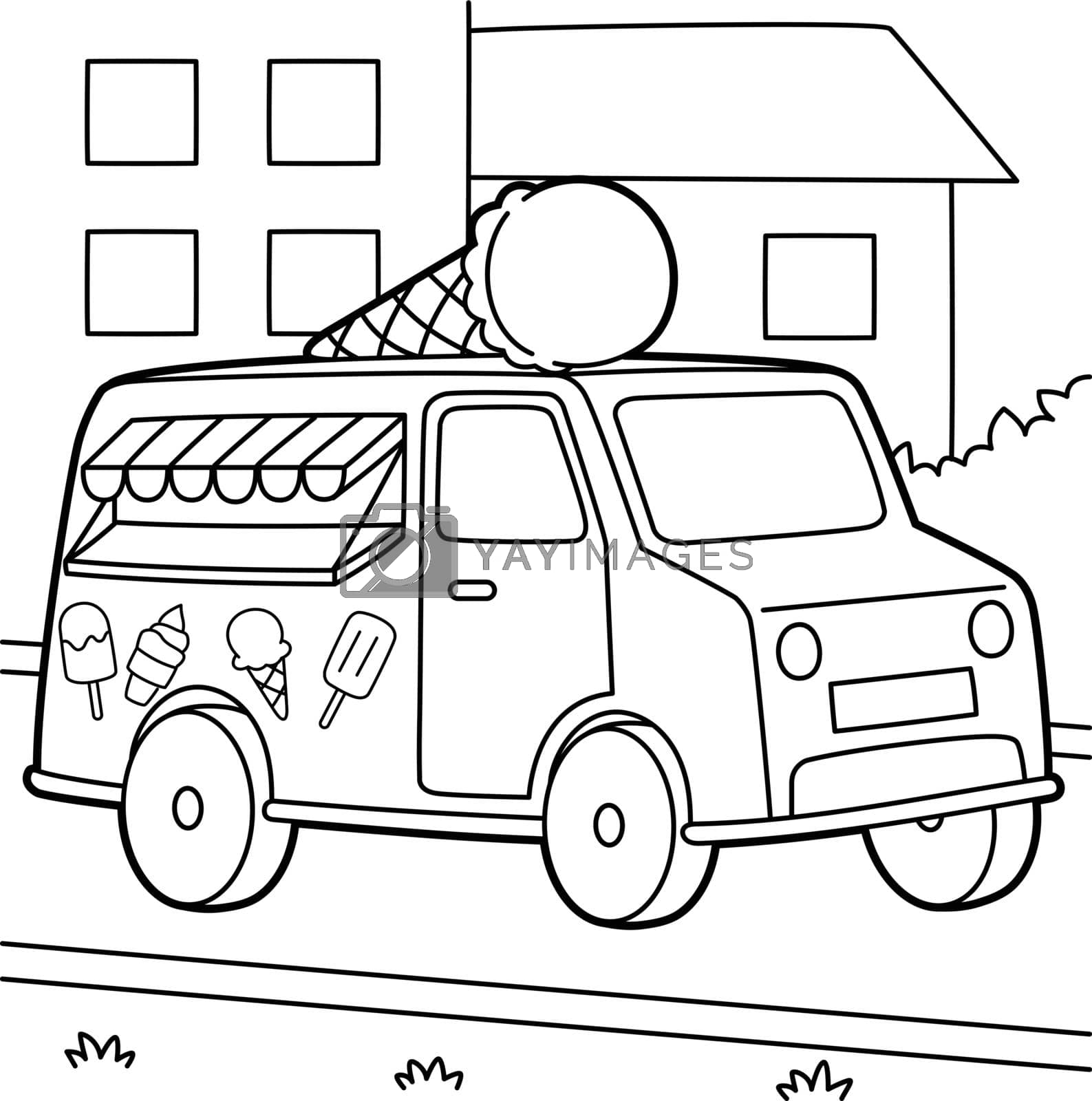 ice cream truck coloring page ice cream truck coloring page