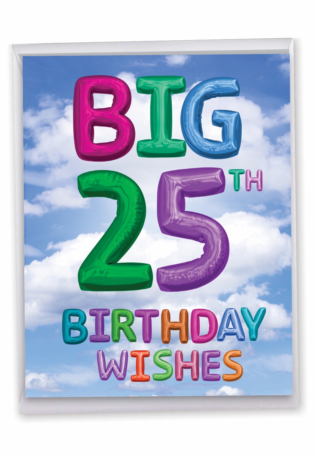 Inflated Messages 25 Funny Milestone Birthday Over sized Greeting Card