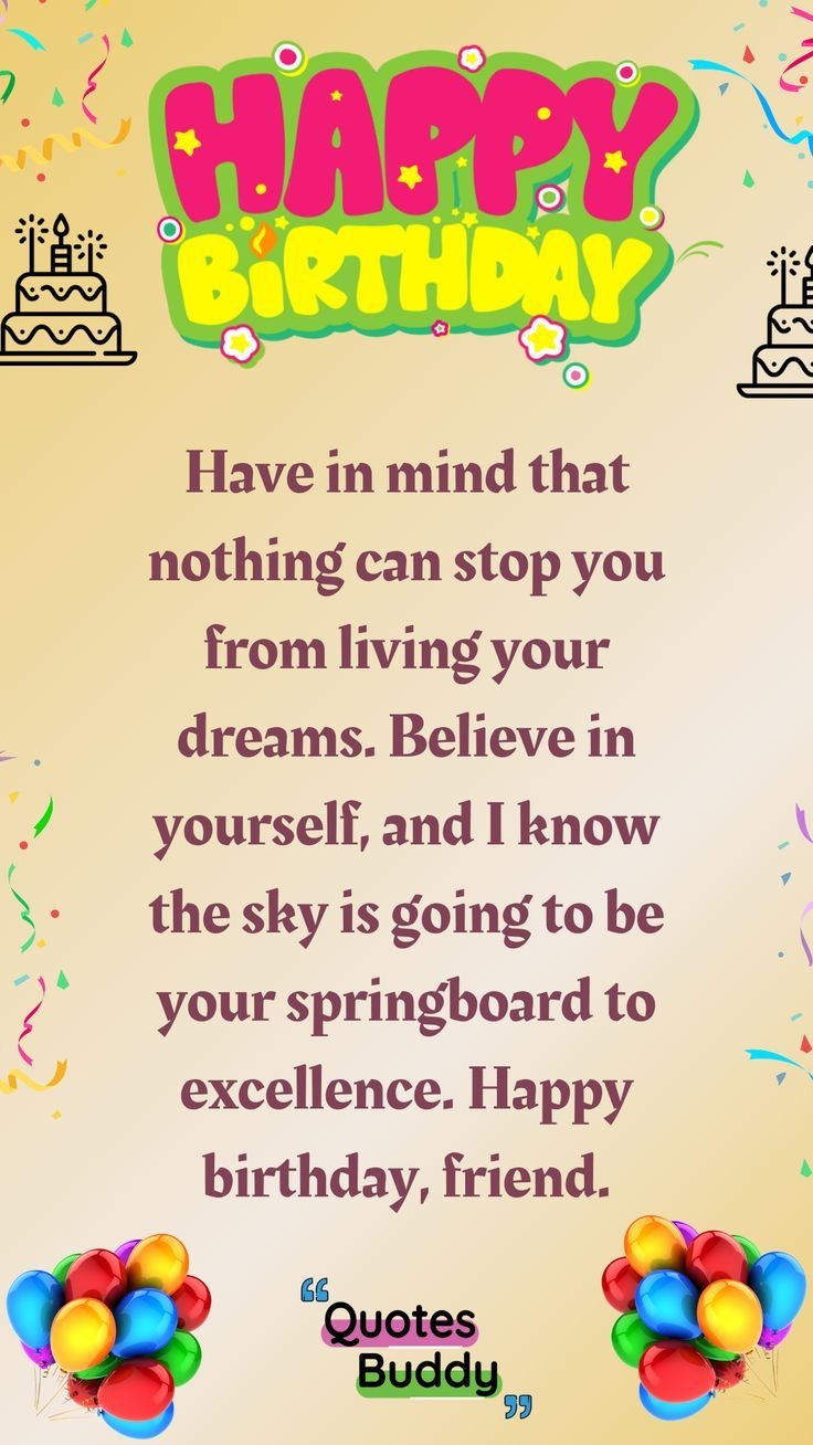 Inspirational Birthday Wishes For Best Friend QUOTES BUDDY