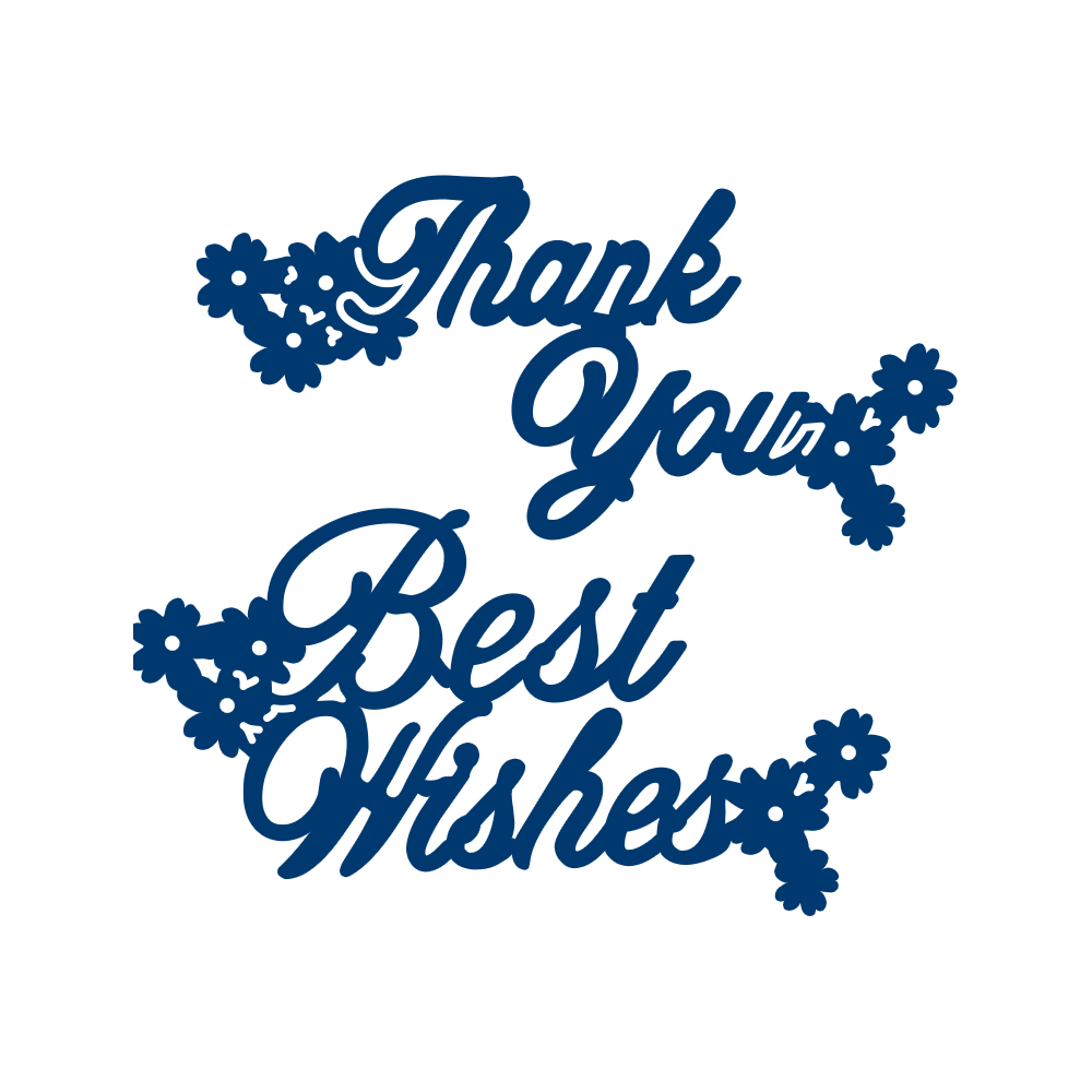 Interlocking Thank You Best Wishes Die Set Tattered Lace