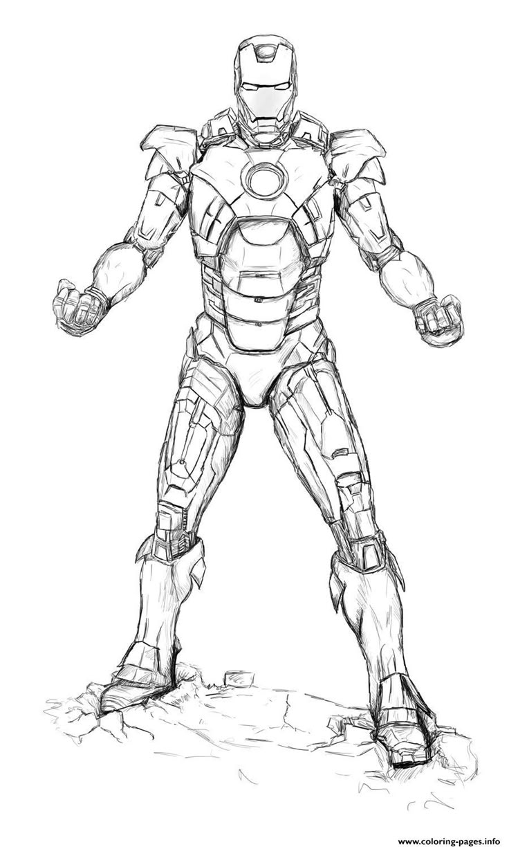 iron man coloring page