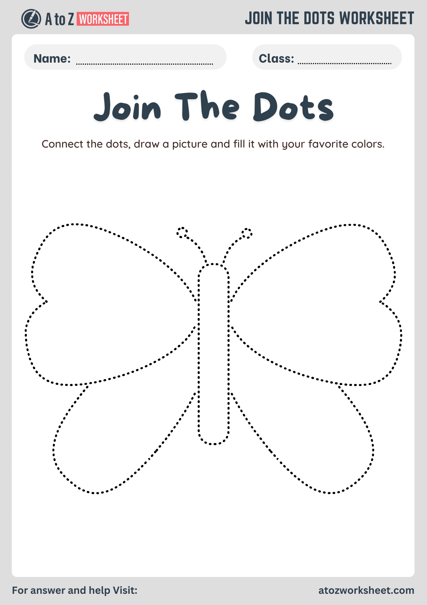 Join The Dots Worksheets For Kids A To Z Worksheet