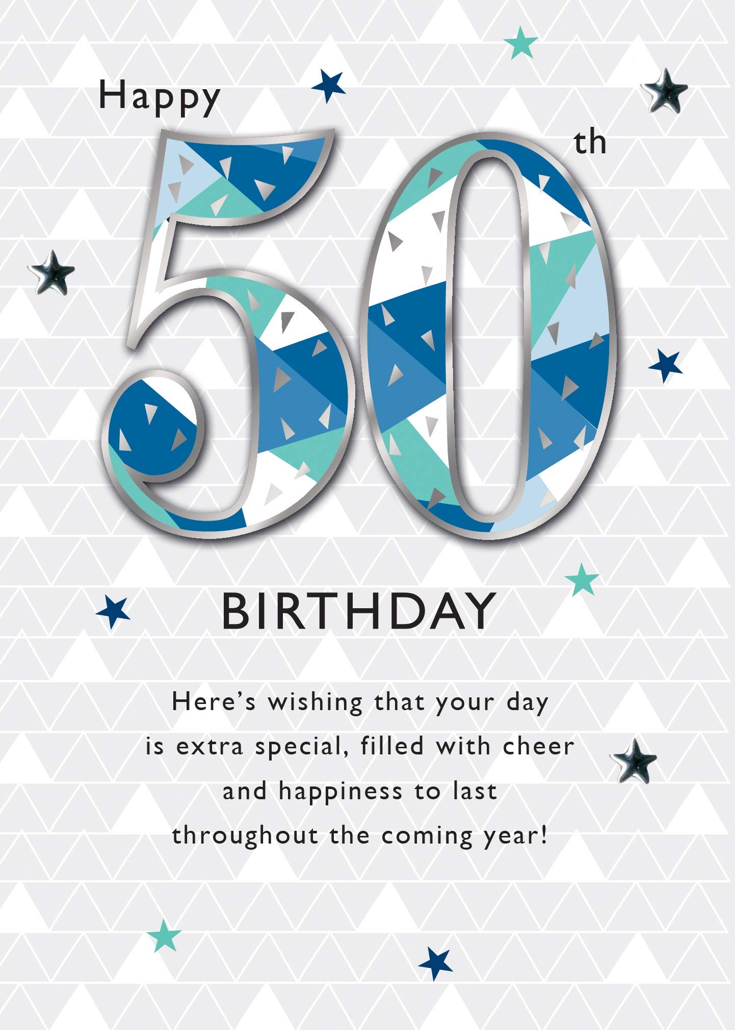 Just To Say Male Happy 50th Birthday Greeting Card Second Nature Cards JT172 Greeting Cards Amazon au