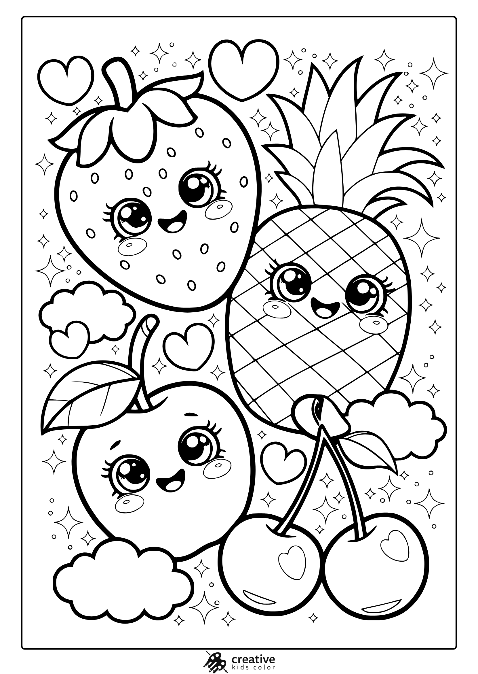 Kawaii Printable Coloring Pages