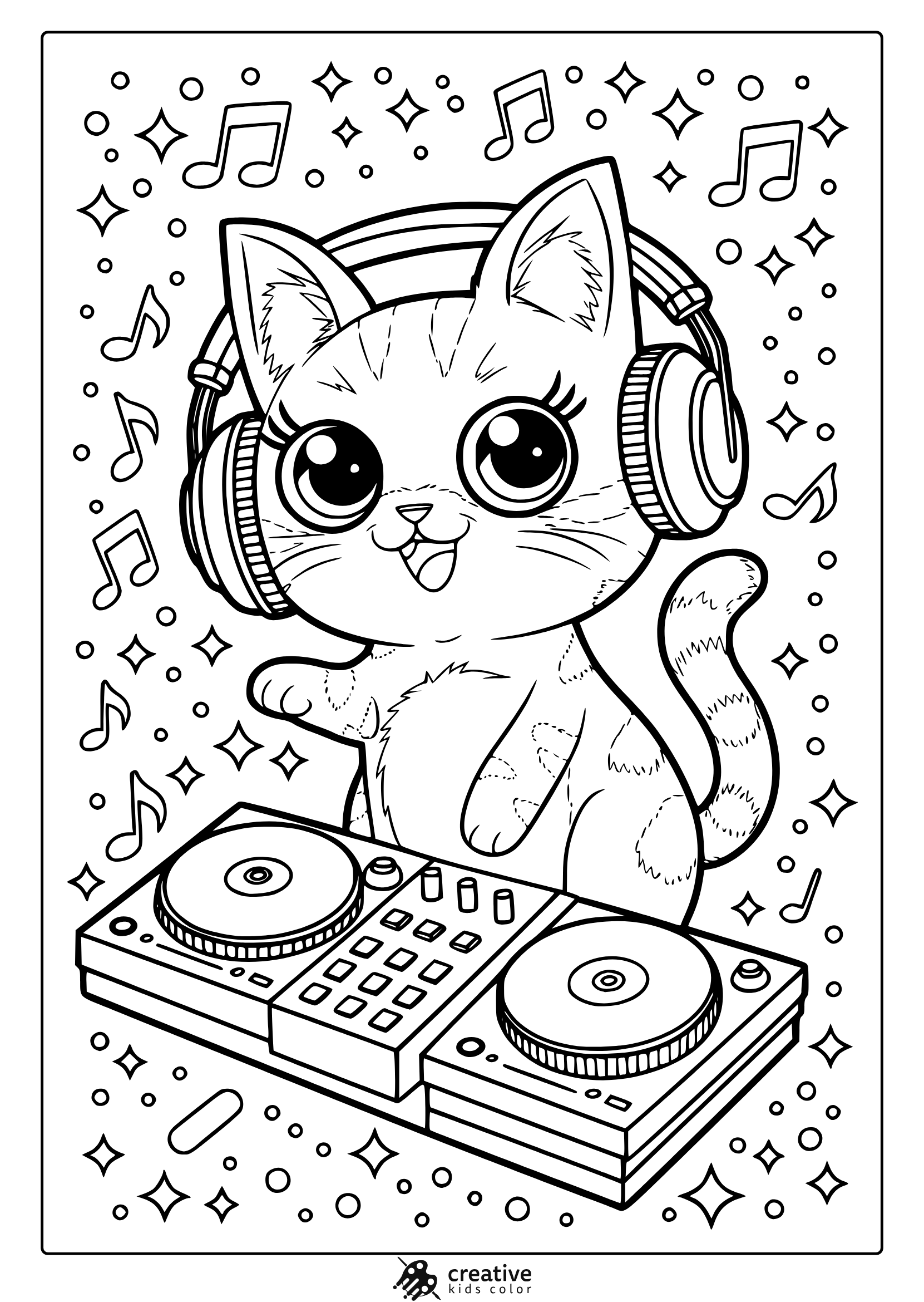 kitty cat coloring pages