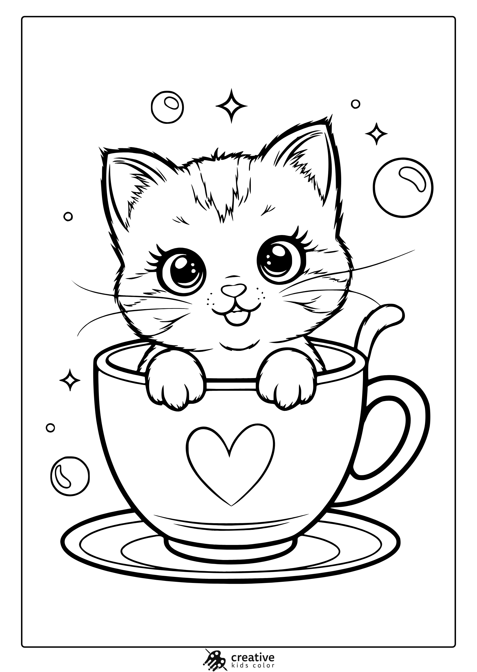 Cute Kitten Coloring Pages