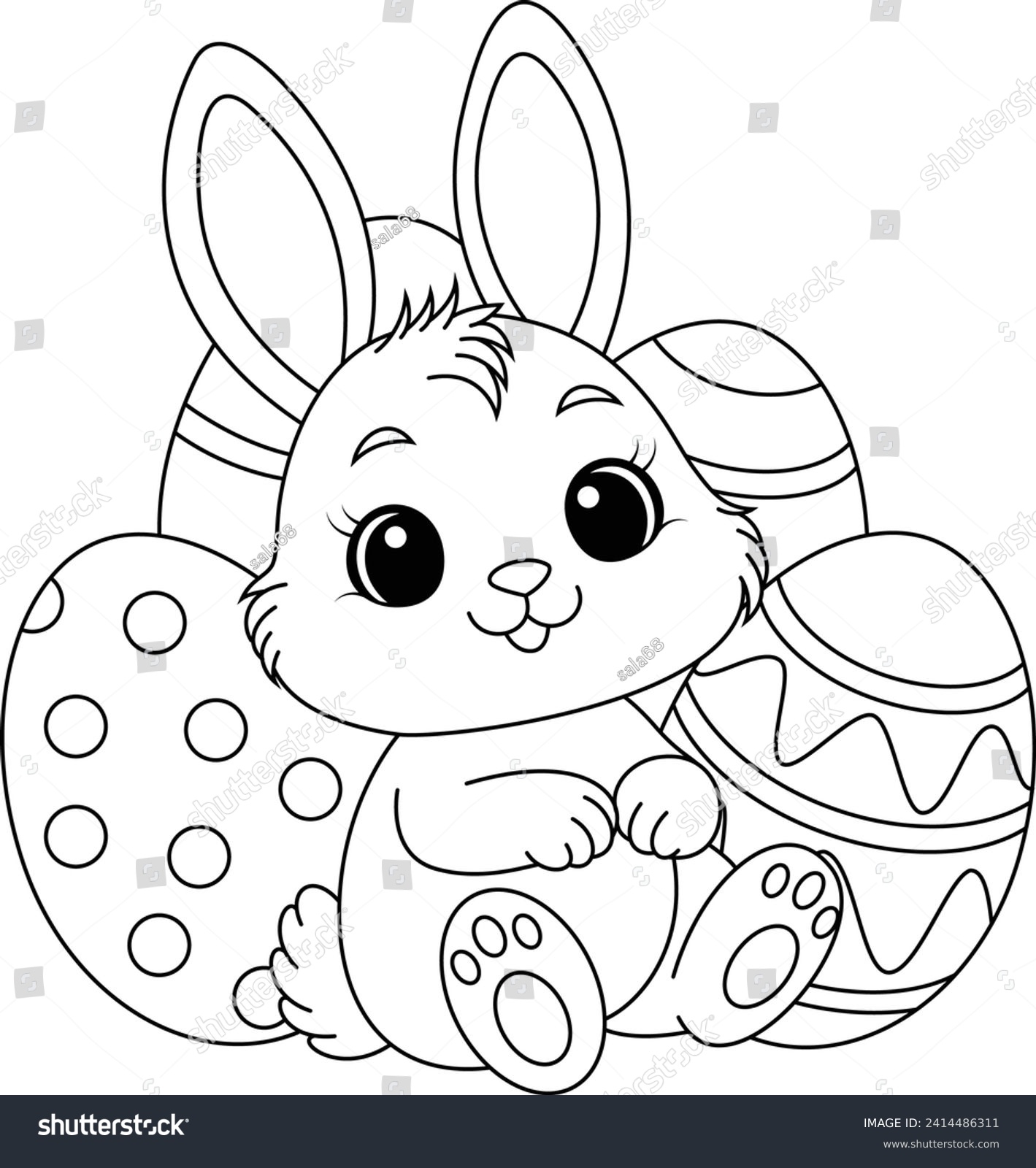 coloring pages of the easter bunny
