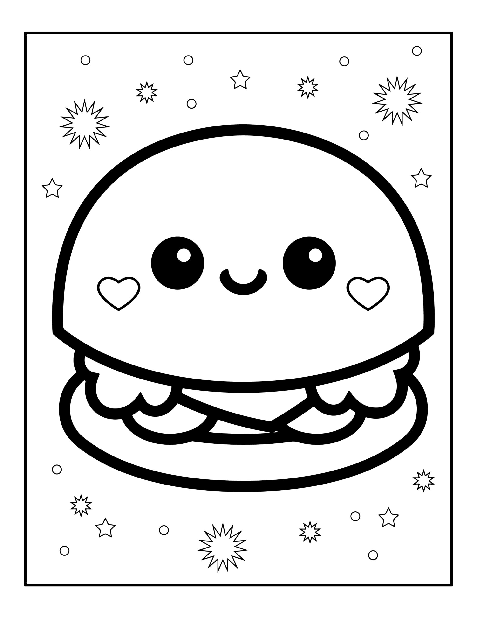Food Cute Coloring Pages