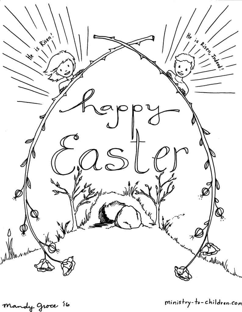 easter religious coloring pages