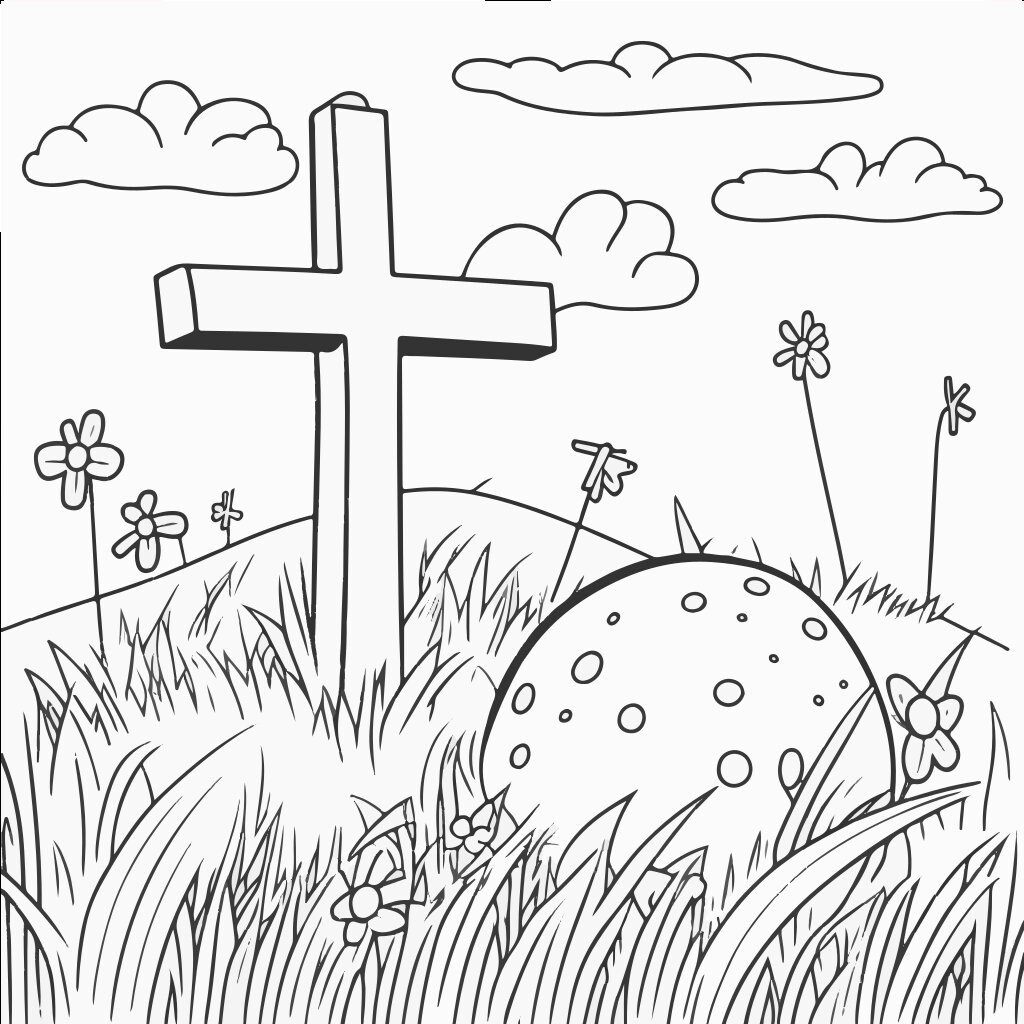 Easter Religious Coloring Pages