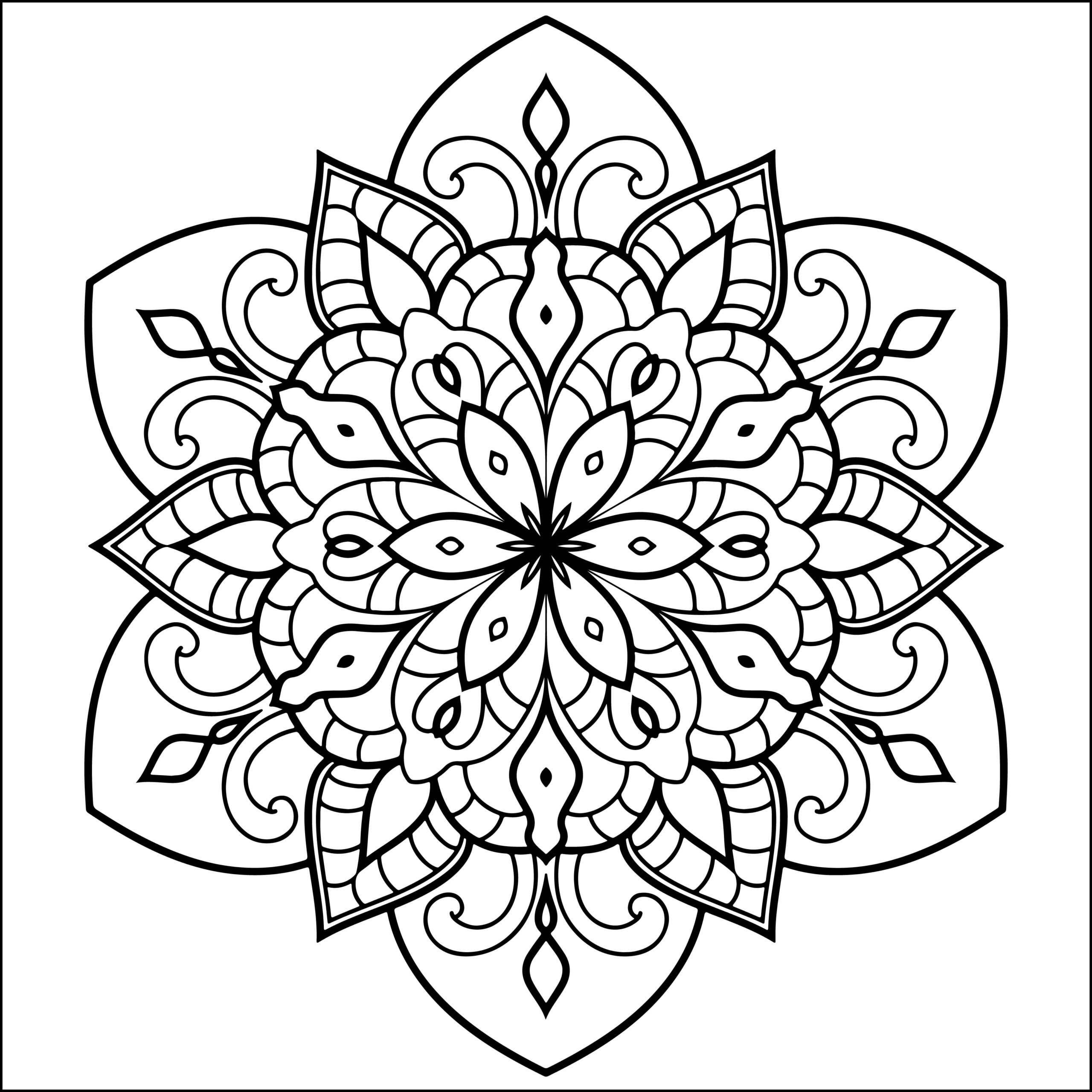 Floral Mandala Coloring Pages