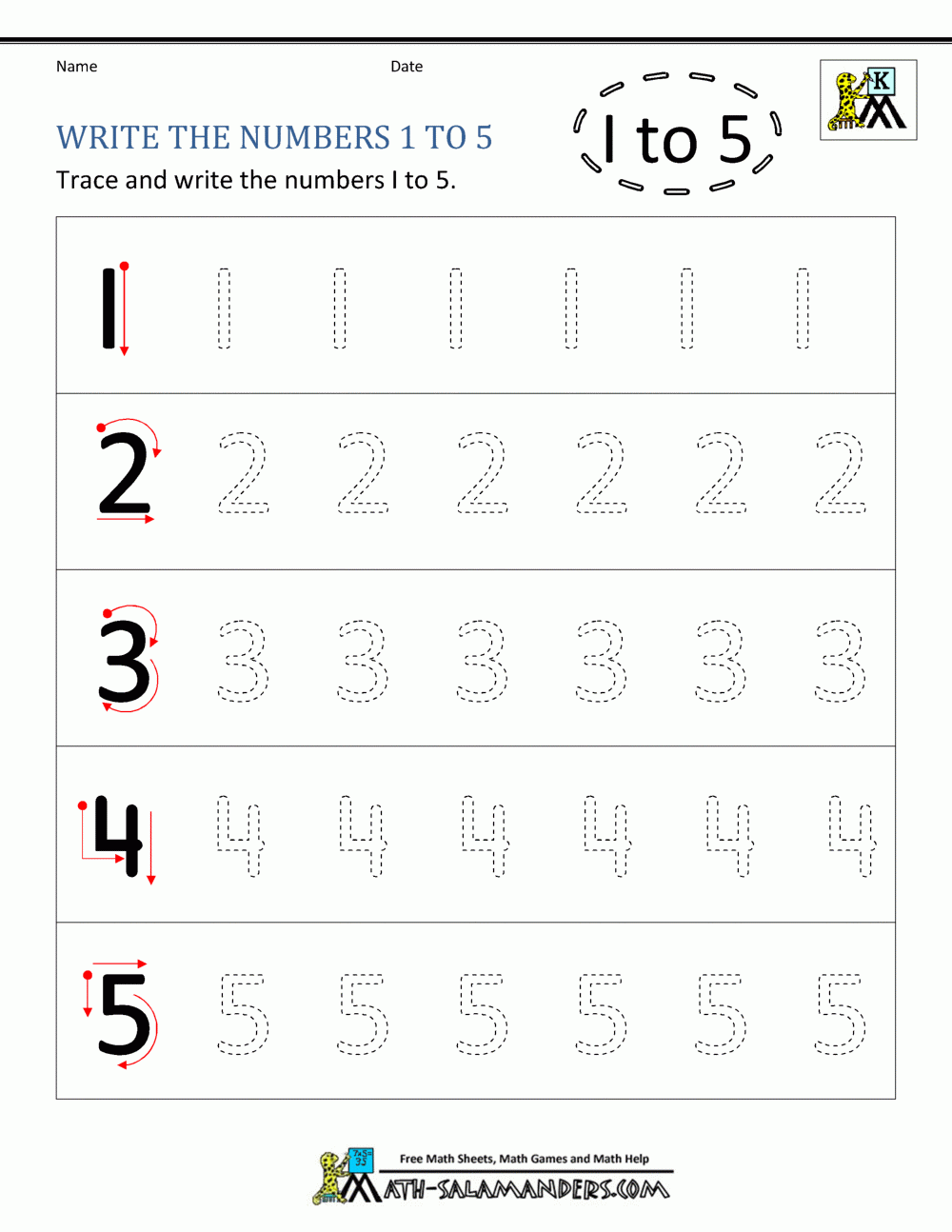 Kindergarten Printable Worksheets Writing Numbers To 10 Worksheets Library