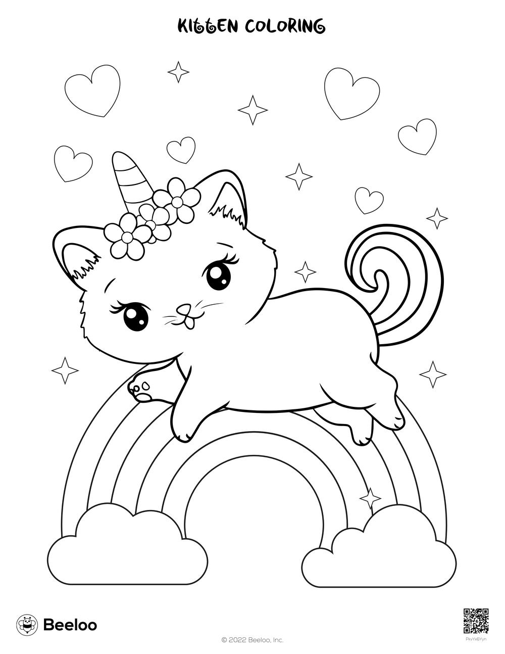 Kitten Coloring Pages Printable