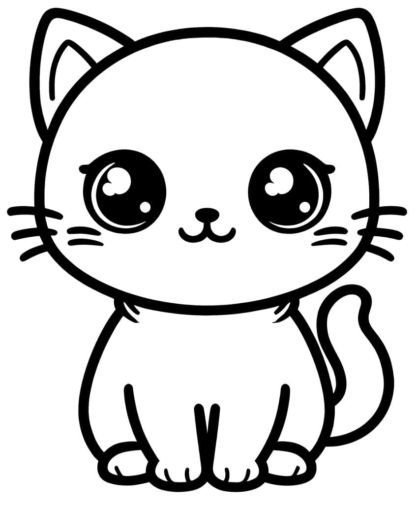 cute kitten coloring pictures