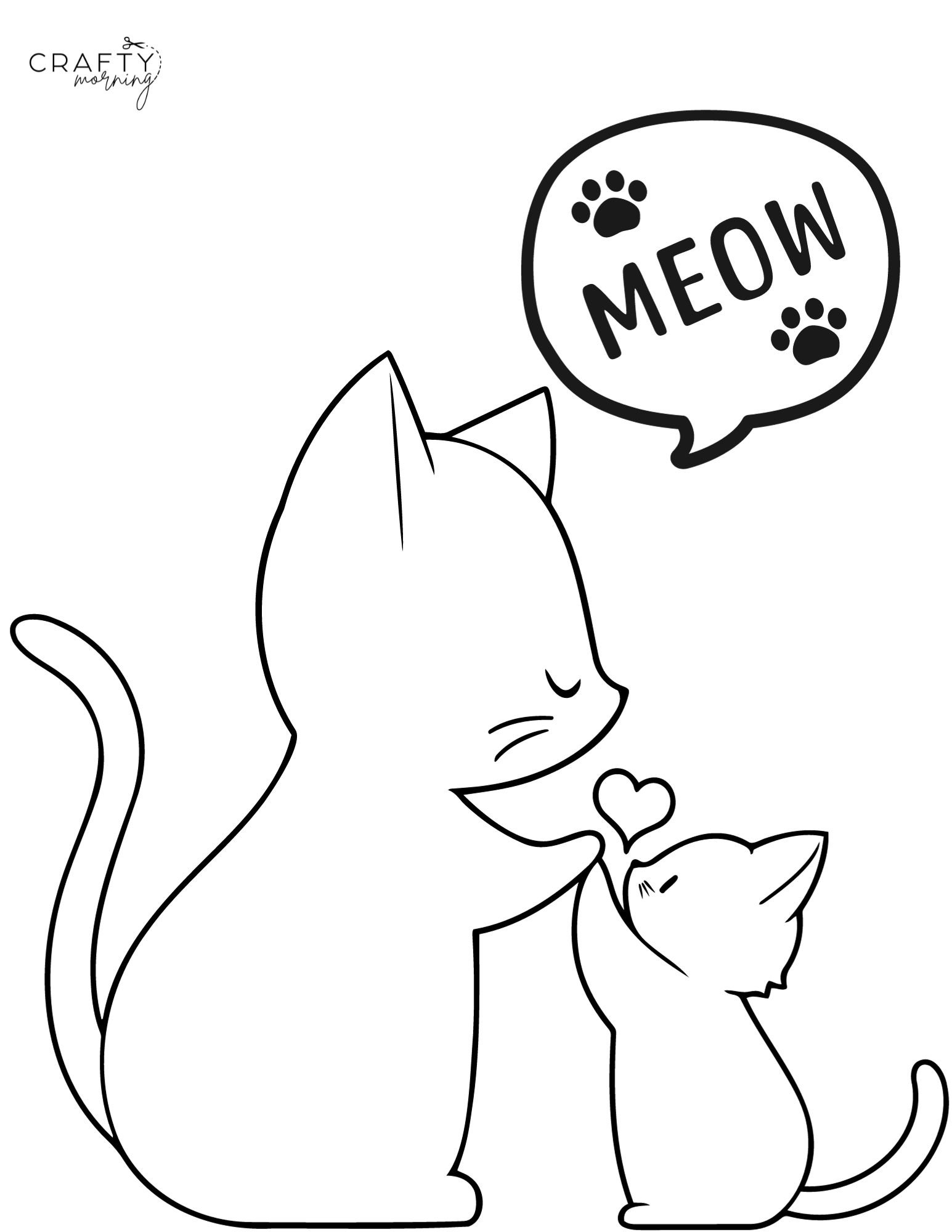 Kitten Coloring Pages To Print Crafty Morning