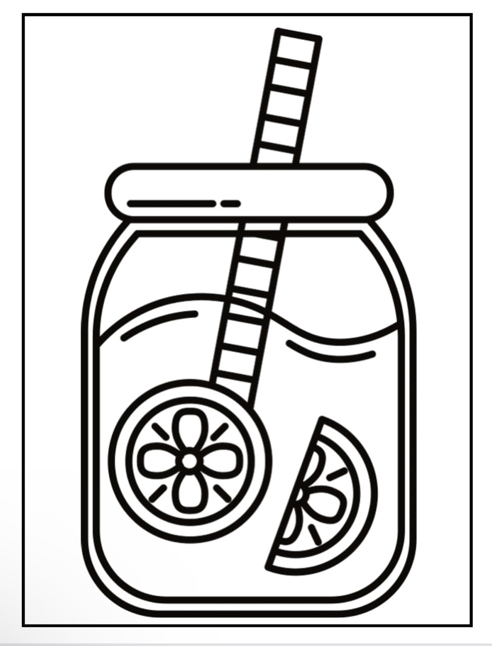 Large Food Printable Coloring Sheets Easy And Bold Craft Cut Outs Etsy