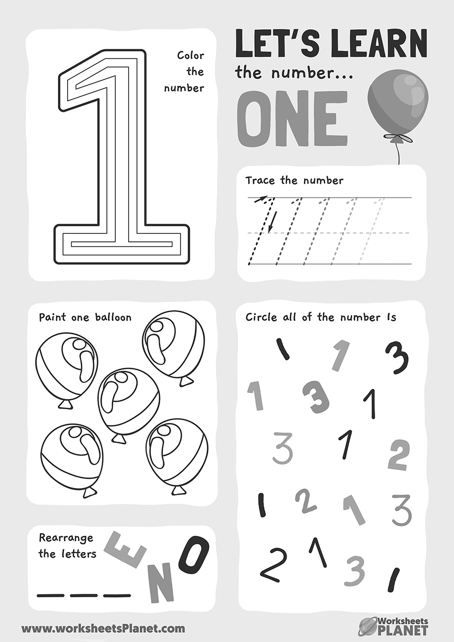 Learning Numbers Worksheets For Kindergarten Worksheets Library