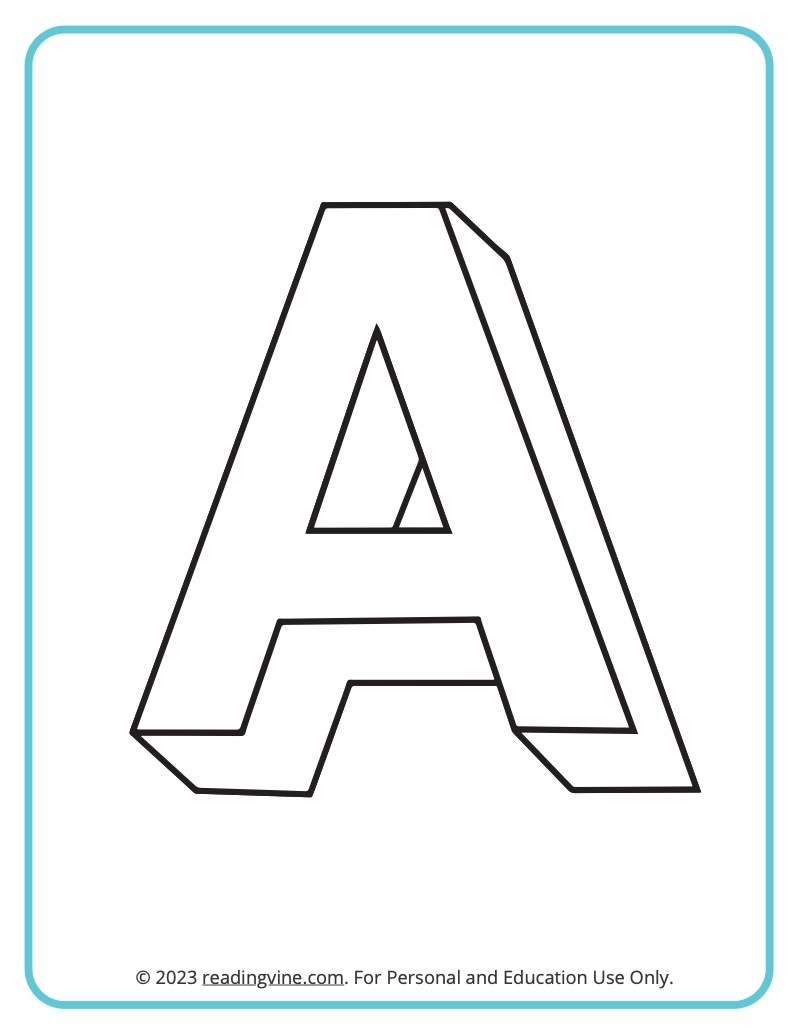 letter a coloring worksheets