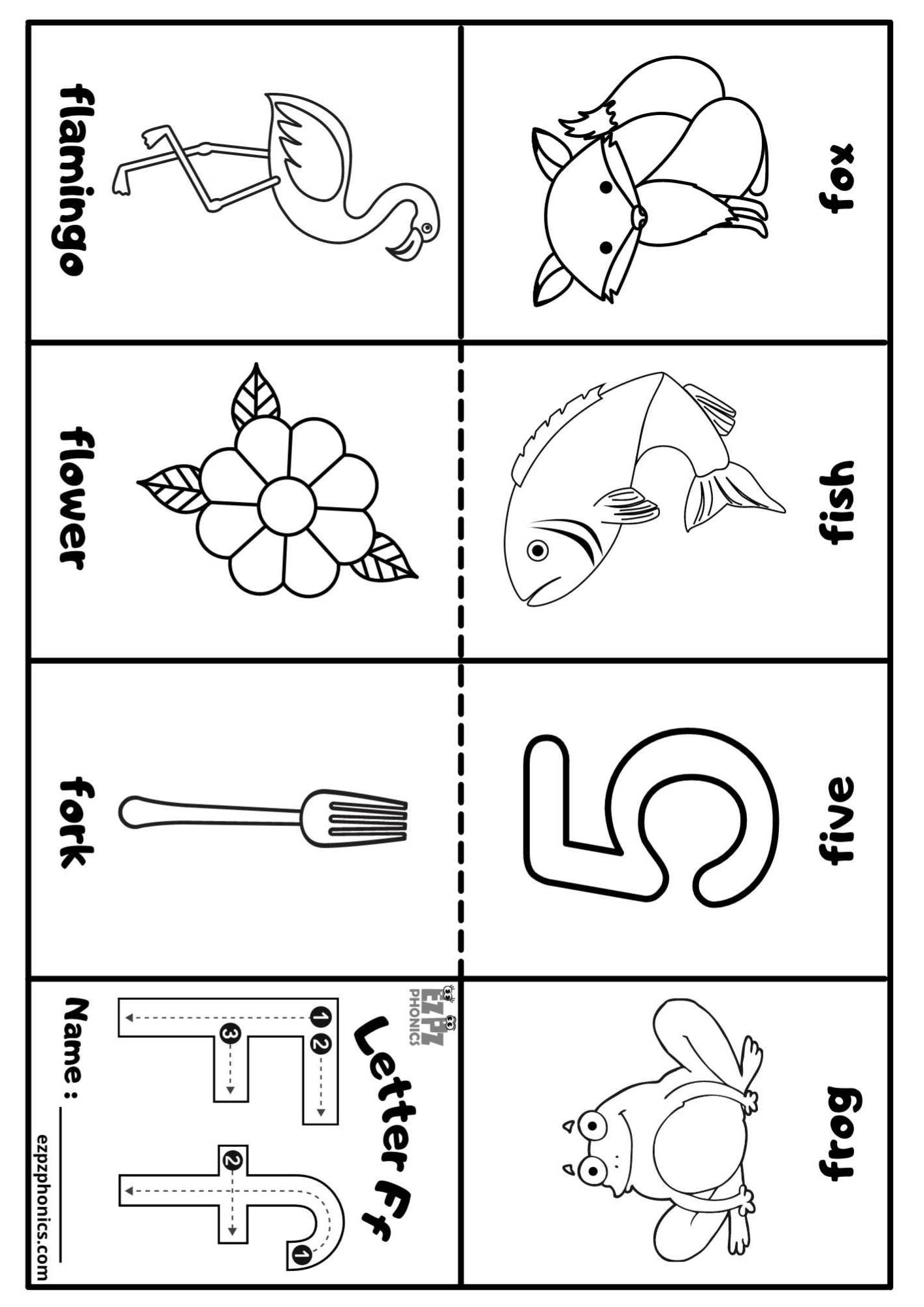 Letter F Mini Coloring Book Free Printable PDF Ezpzphonics Letter F Mini Coloring Book Free Printable PDF Ezpzphonics