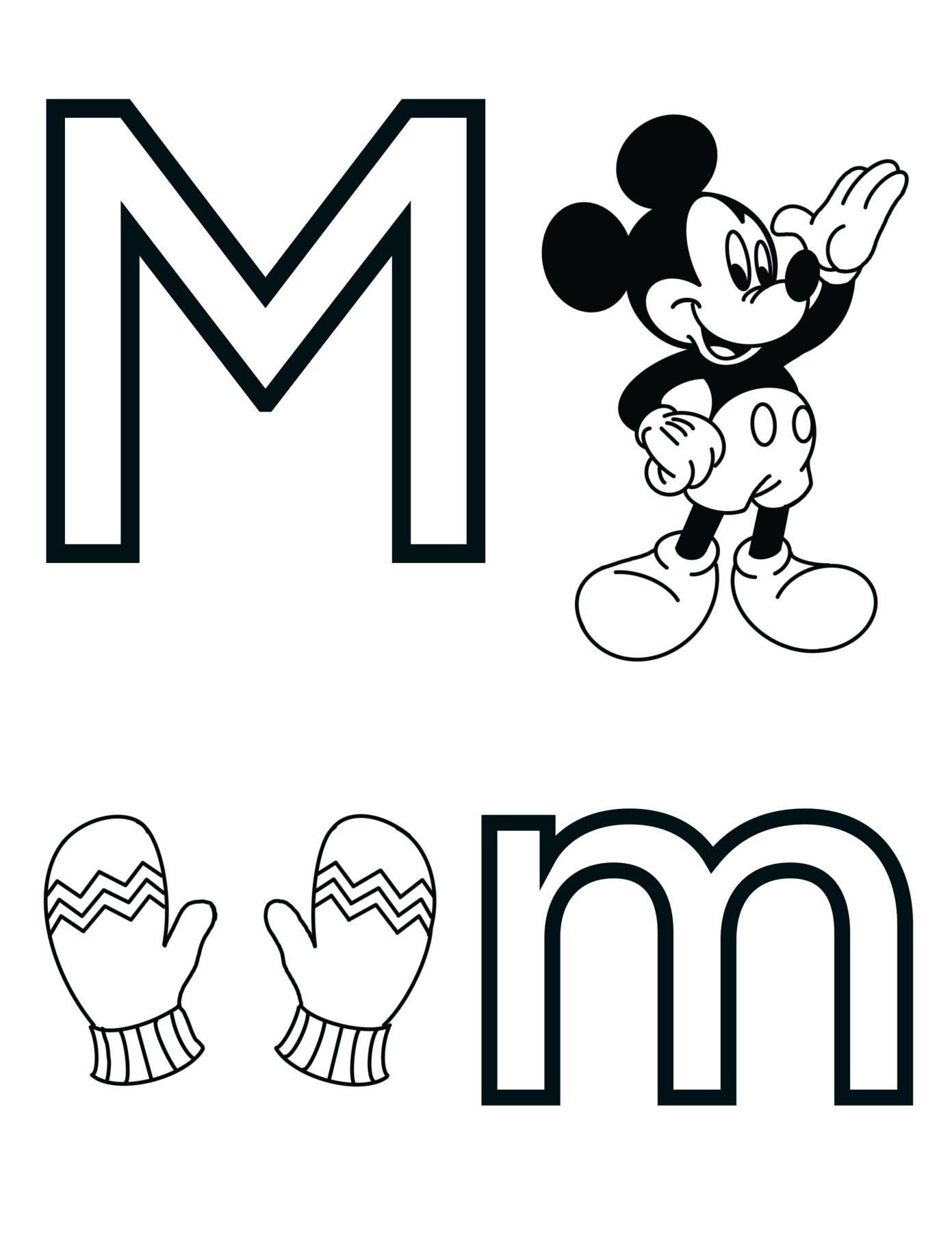 Letter M Coloring Sheets