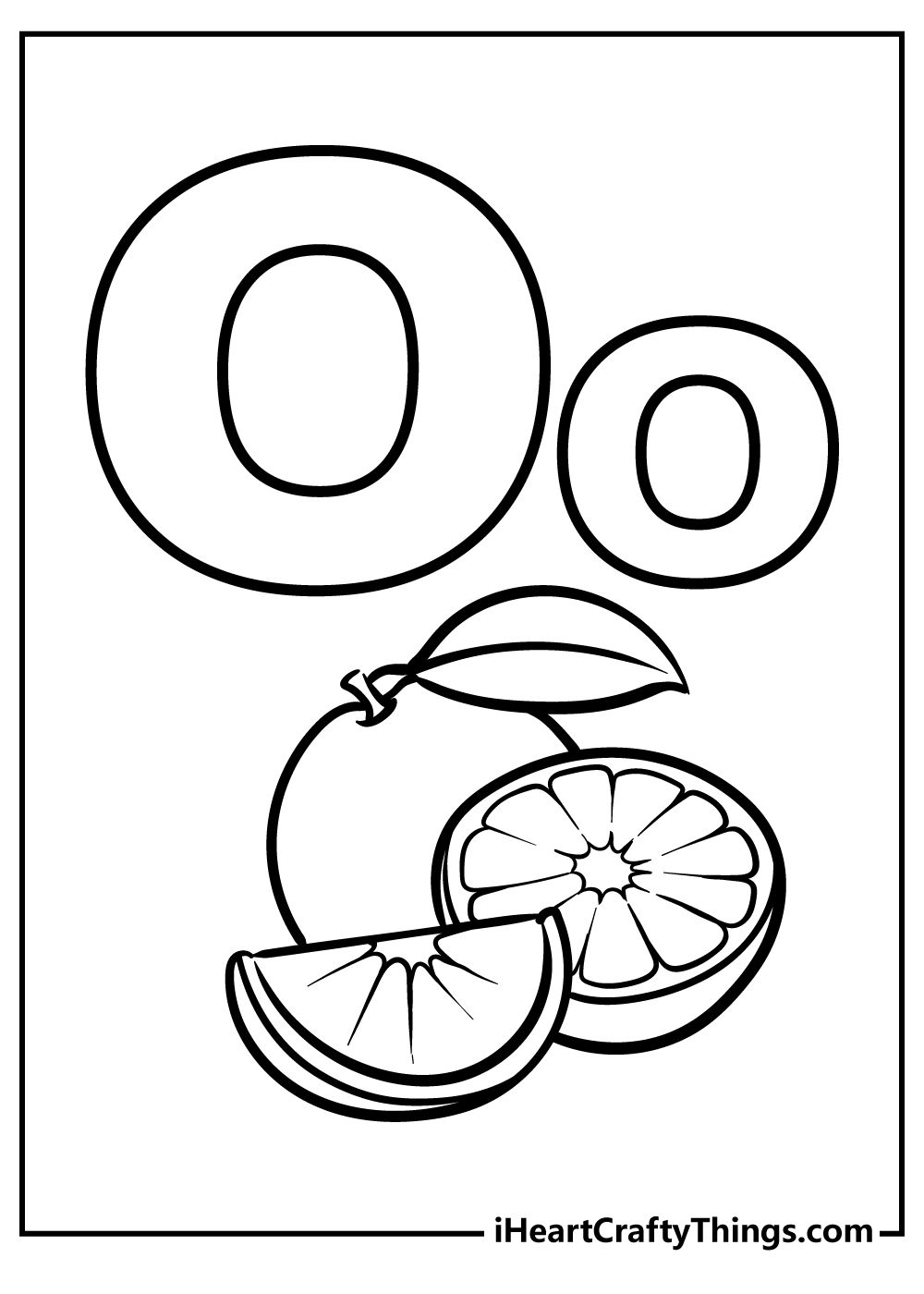 Letter O Coloring Pages