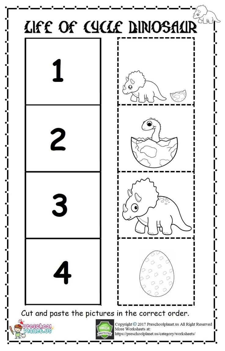 dinosaur worksheets for preschool