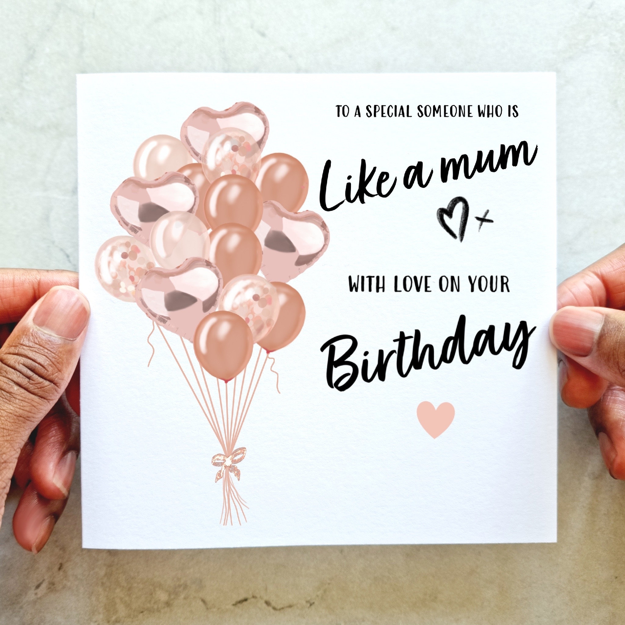 Like A Mum Birthday Card Birthday Card For Mother Figure Special Birthday Card Printed Card Birthday Card For Stepmum Etsy