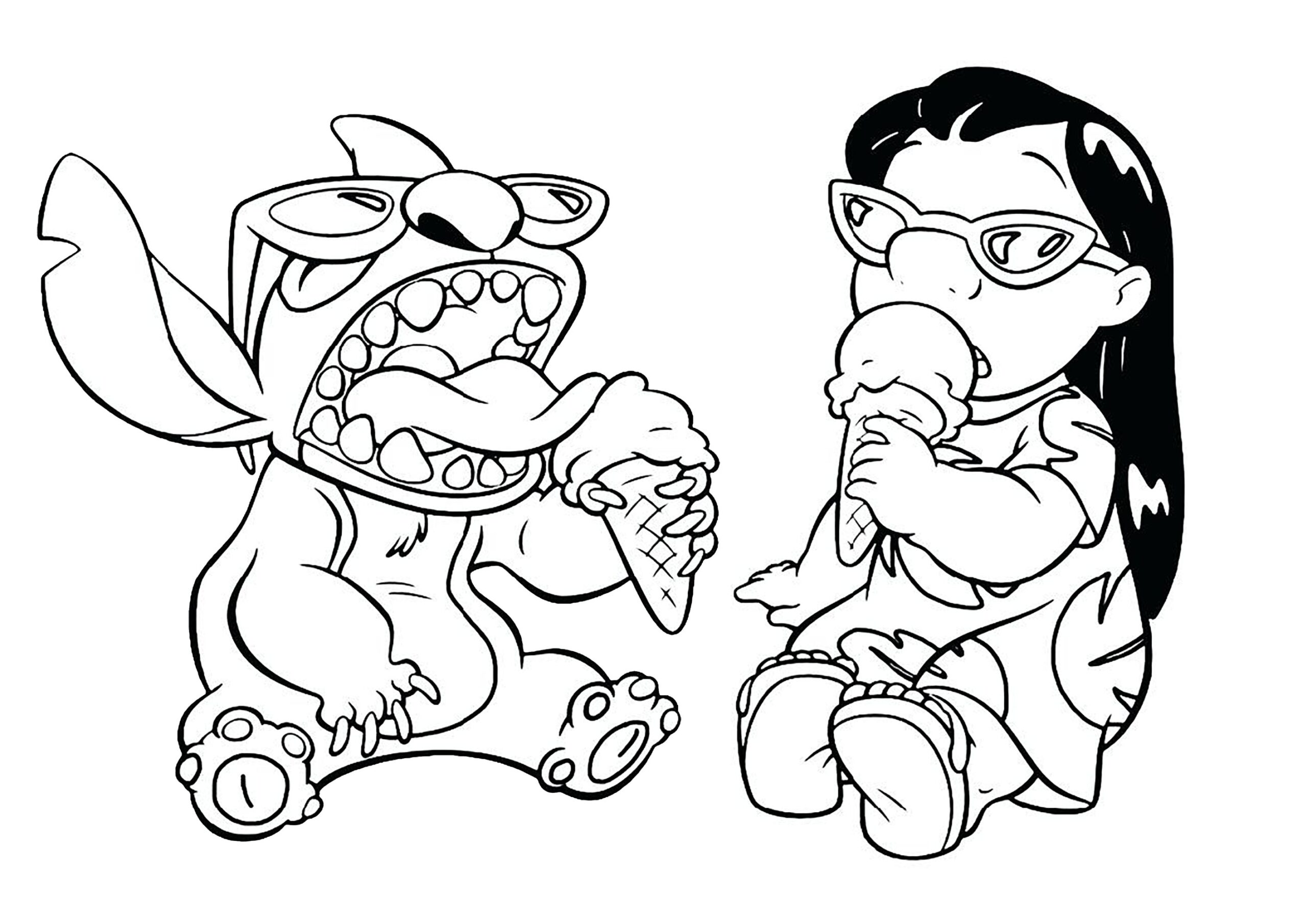 Lilo And Stitch Coloring Page For Children Lilo And Stitch Coloring Pages