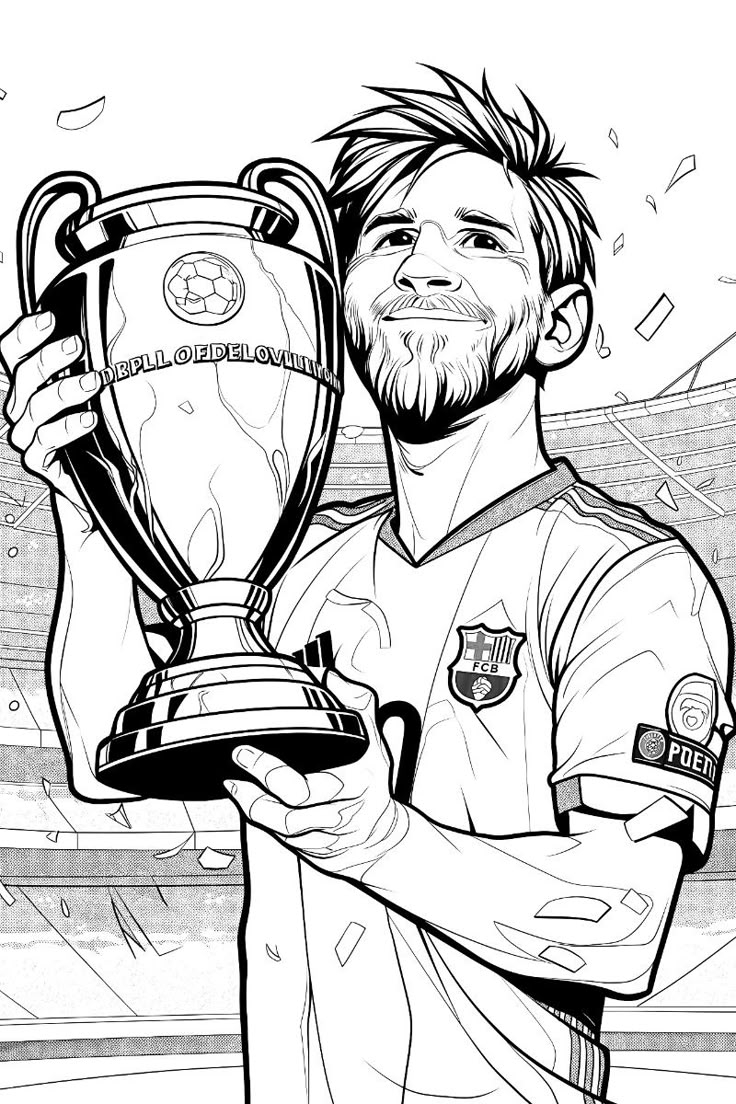 Soccer Messi Coloring Pages