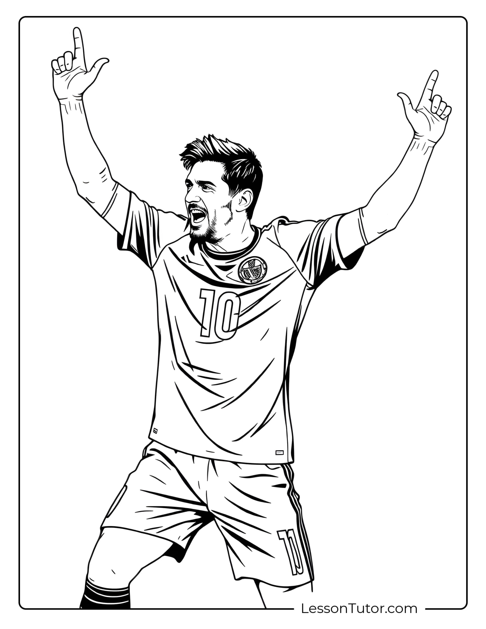 Lionel Messi Coloring Pages Lesson Tutor