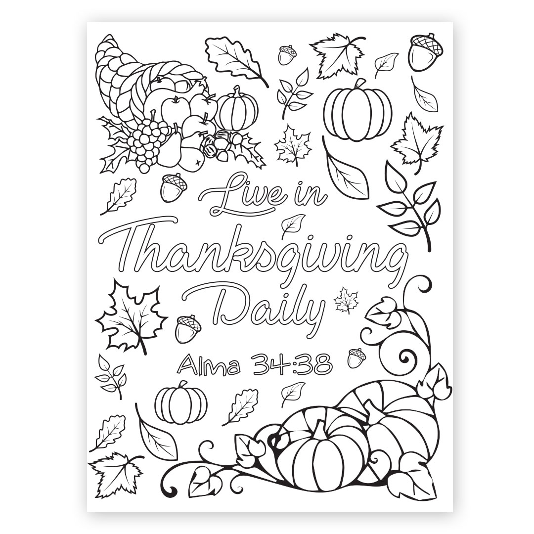 Thanksgiving Pages To Color