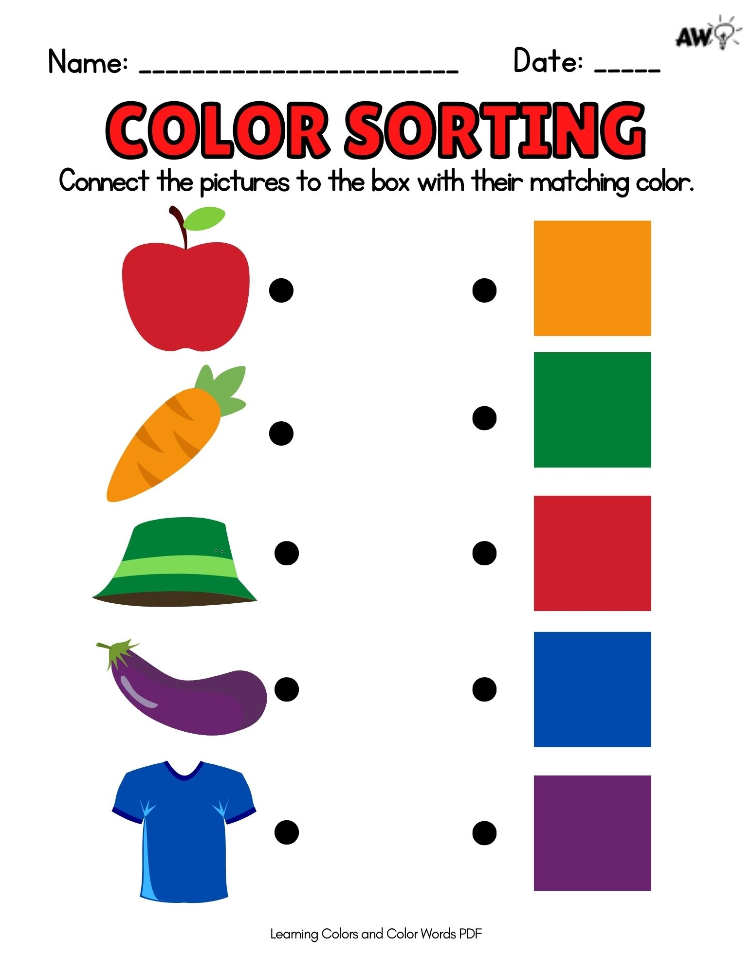 Matching Colors Worksheets Pre k Academy Worksheets Worksheets Library