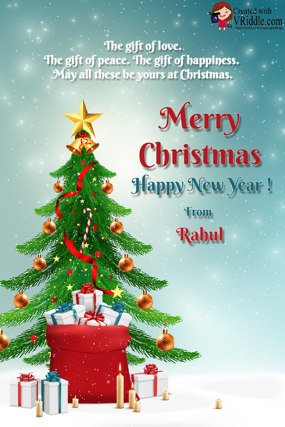 Merry Christmas And Happy New Year Greeting Card VRiddle