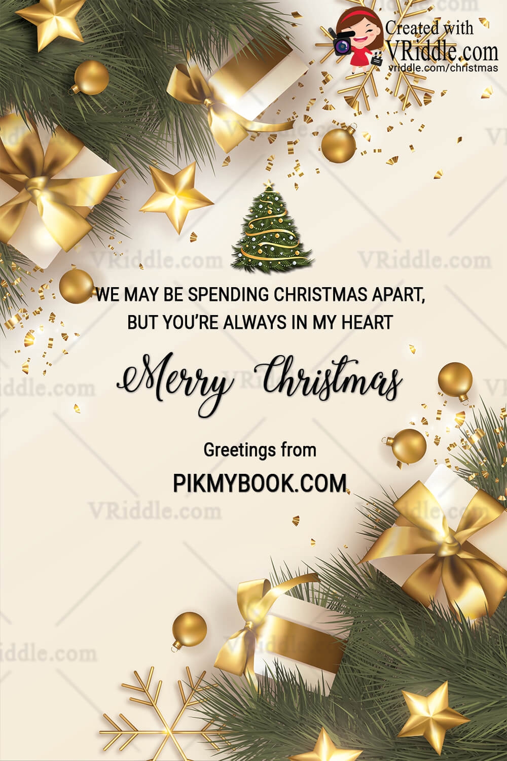 Merry Christmas Greeting Card Happy Xmas Wishes VRiddle