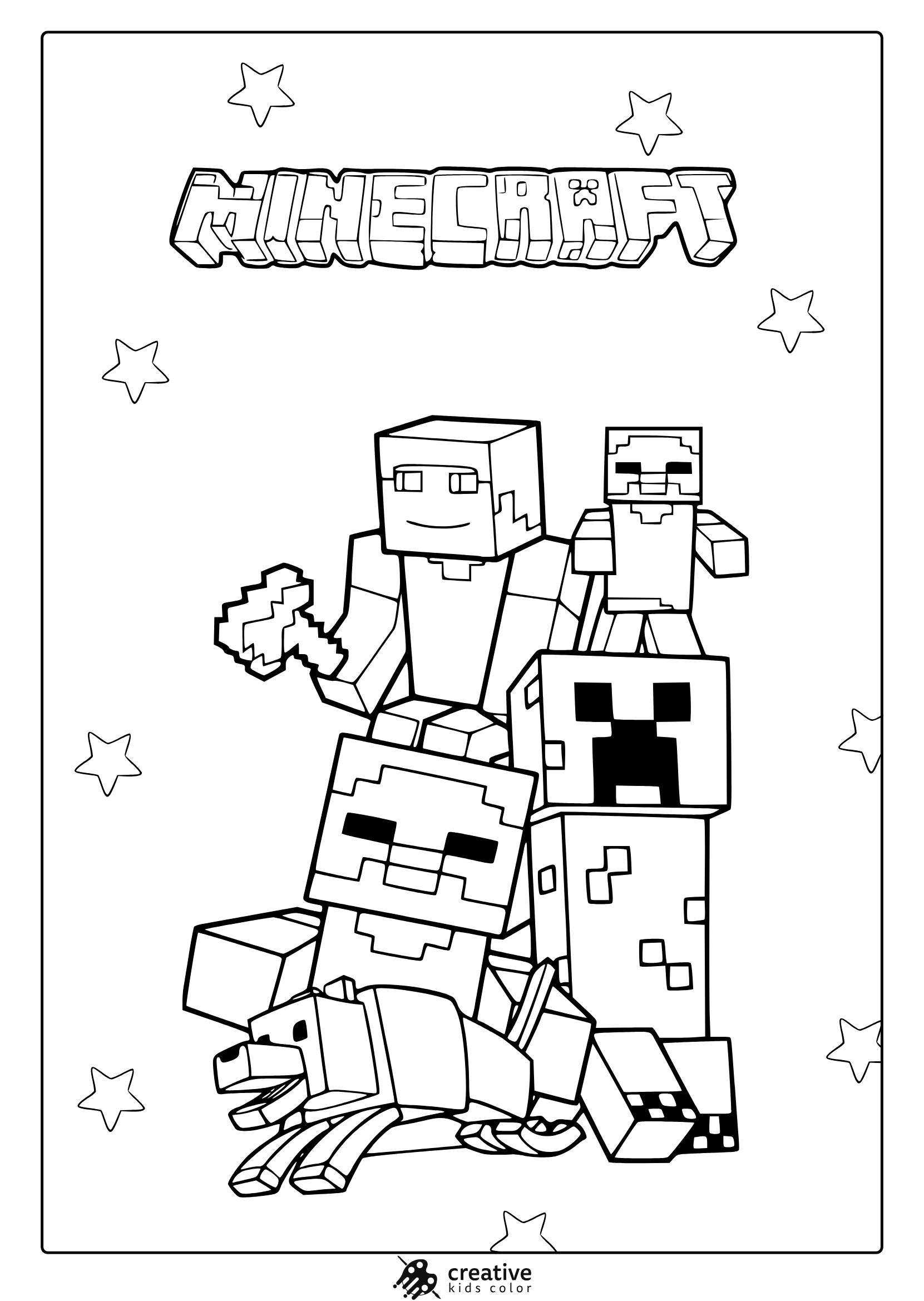 Minecraft Coloring Pages 30 Free Printable PDF 