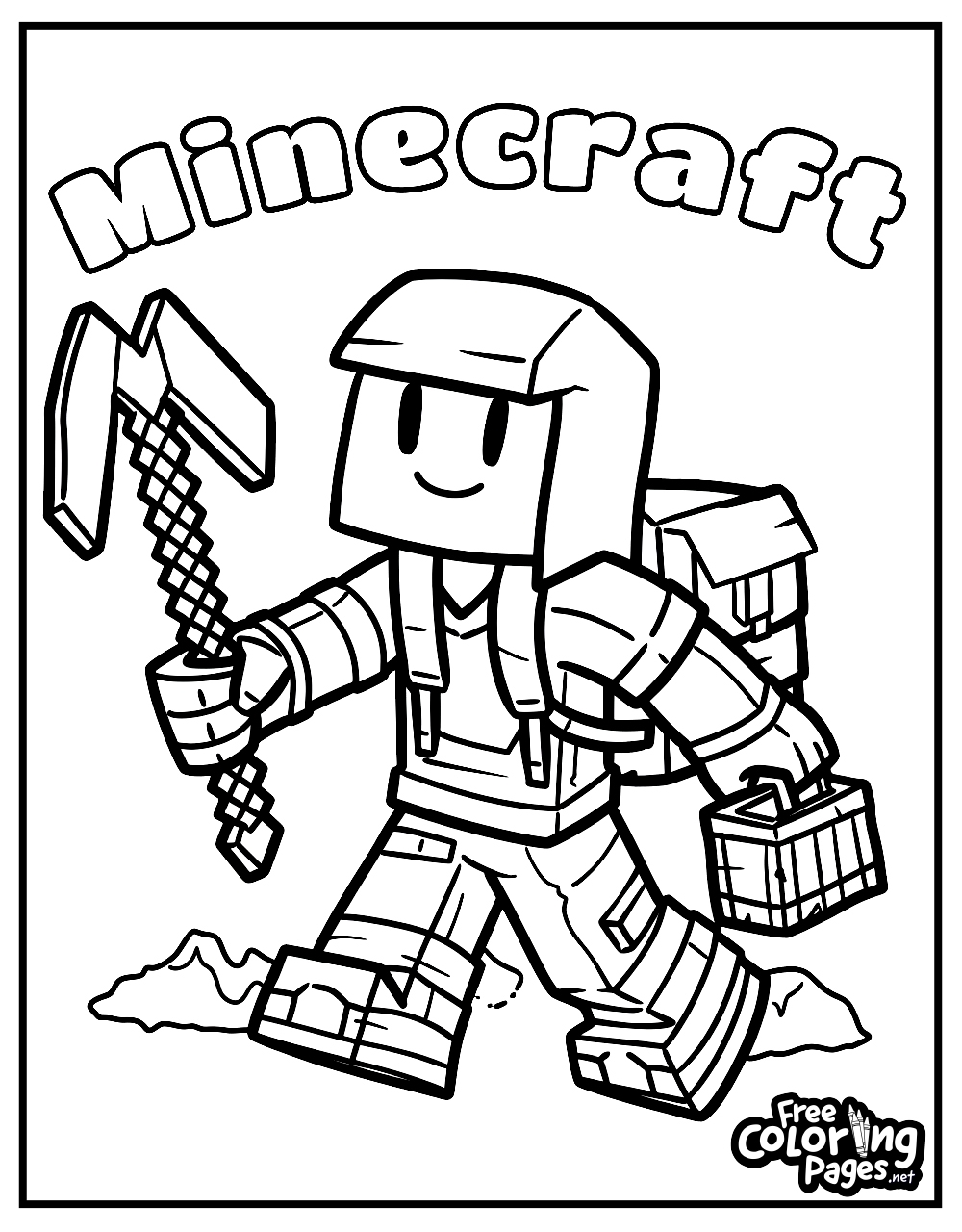 Minecraft Coloring Book Printable