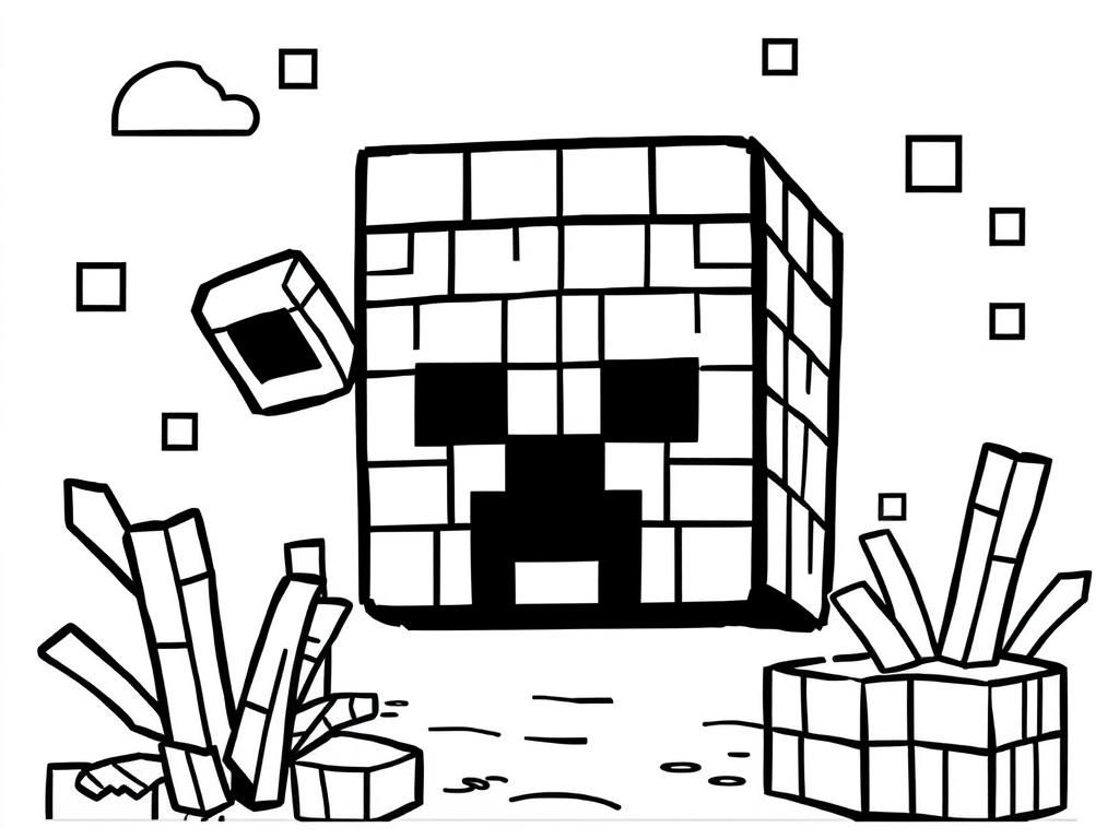 Minecraft Creeper Coloring Page Free Printable Coloring Page